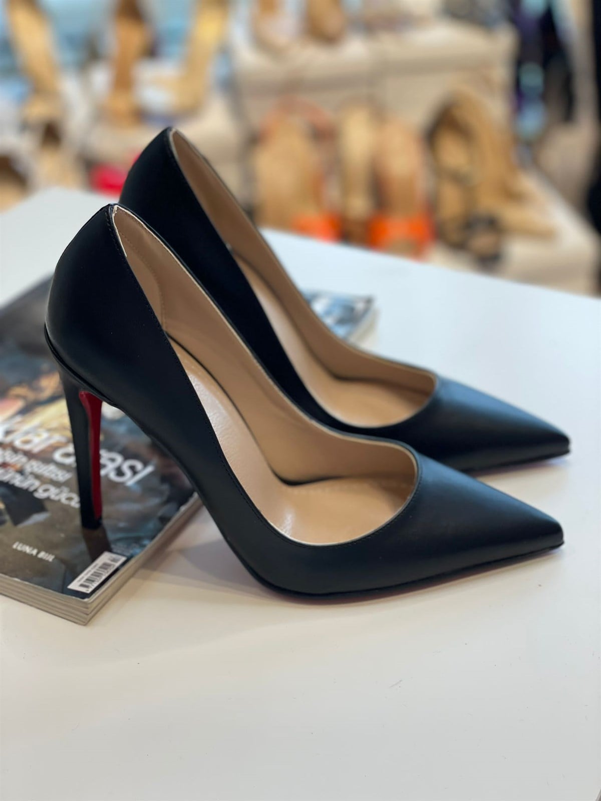 Lena Siyah Mat 10 cm Stiletto 