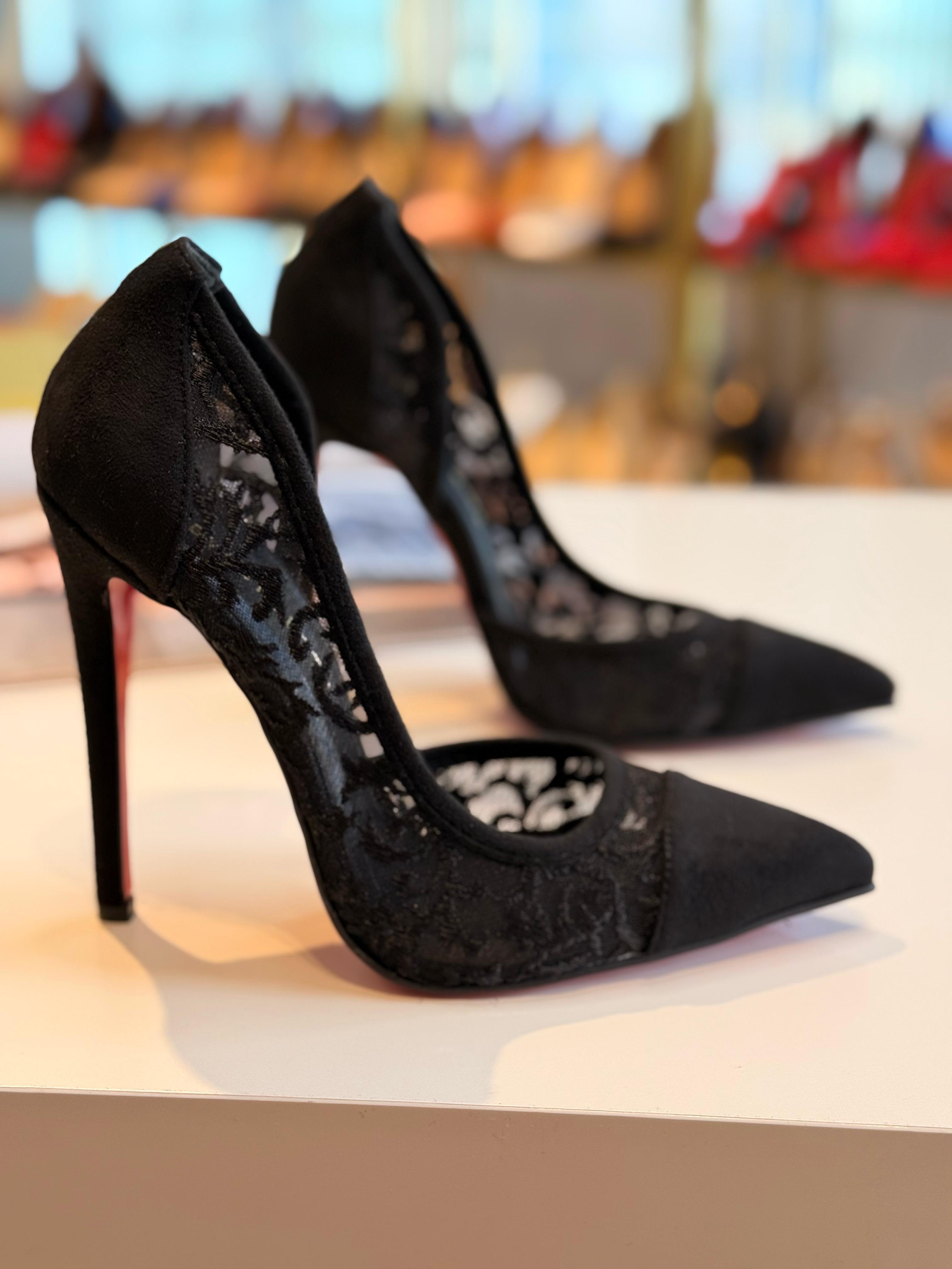 Leona Siyah Süet 12 cm Stiletto