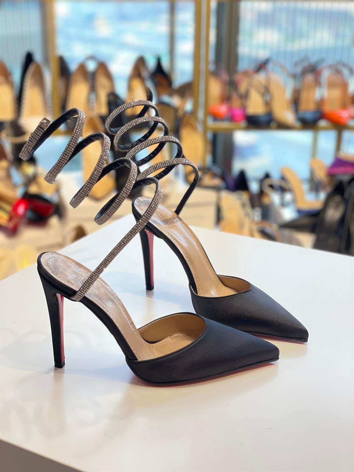 Litzy Siyah 12 cm Stiletto