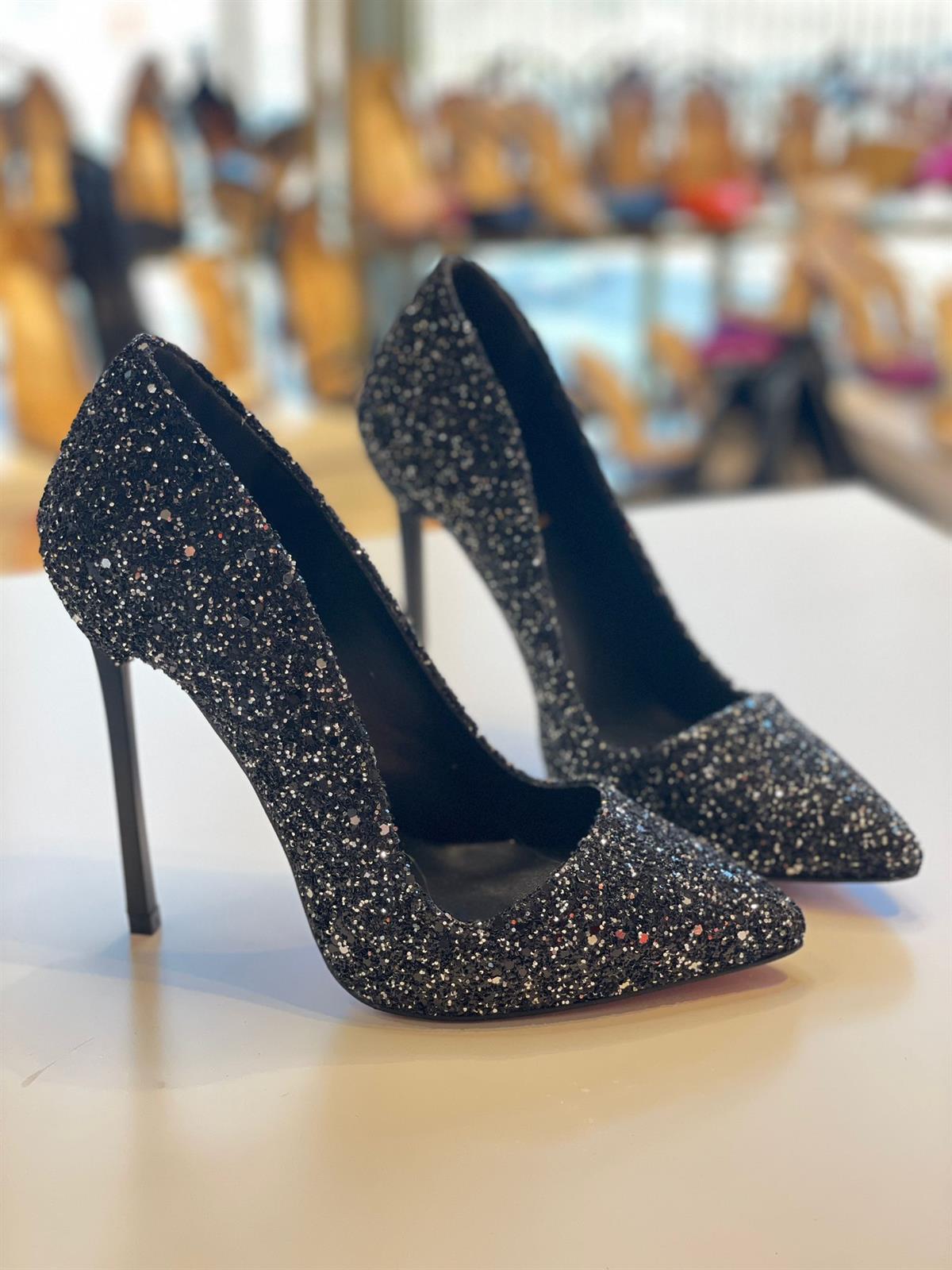 Lizzo Siyah Sim 13 cm Stiletto