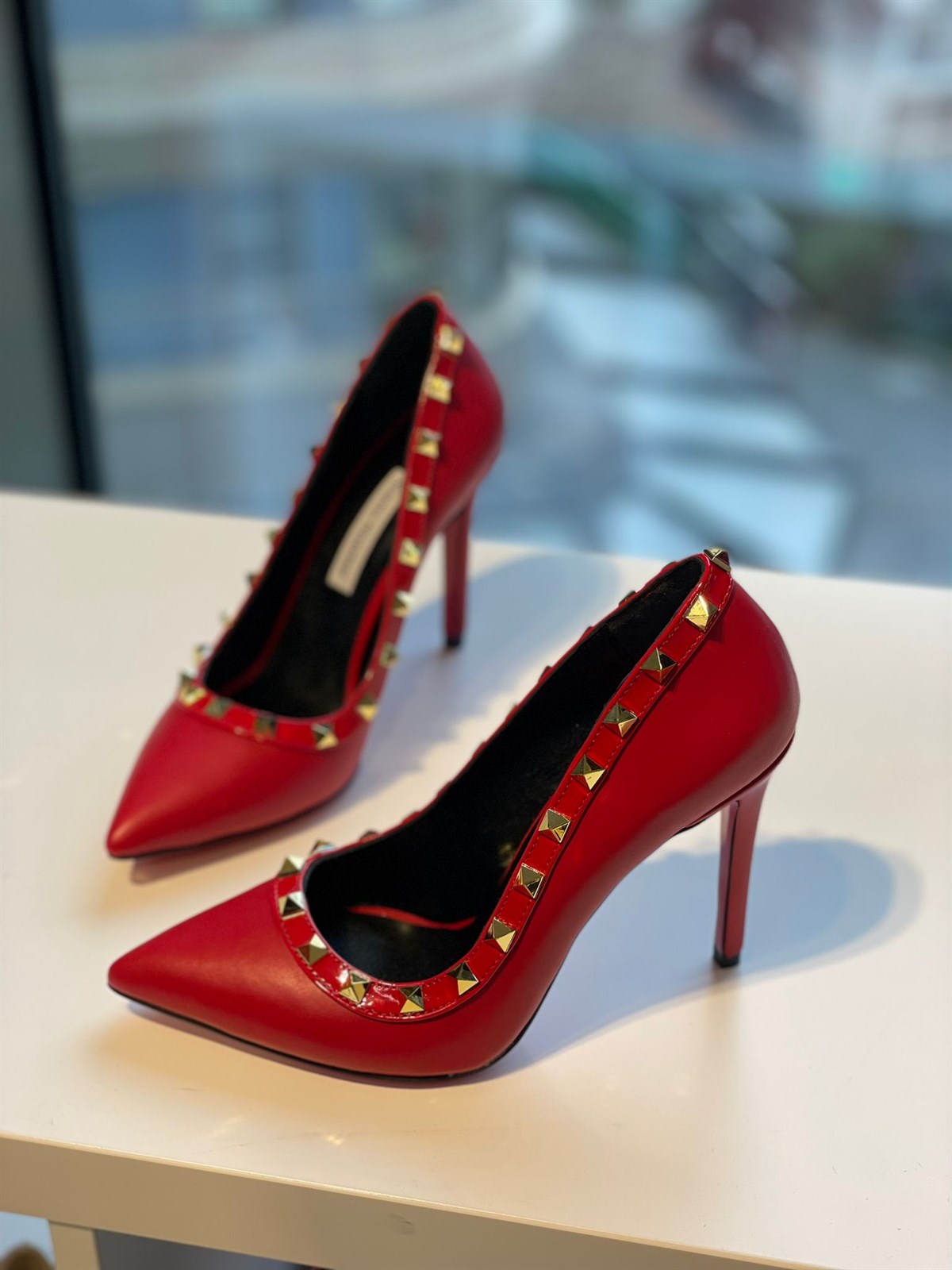 Nlusly Kırmızı Mat Trop 10 cm Stiletto