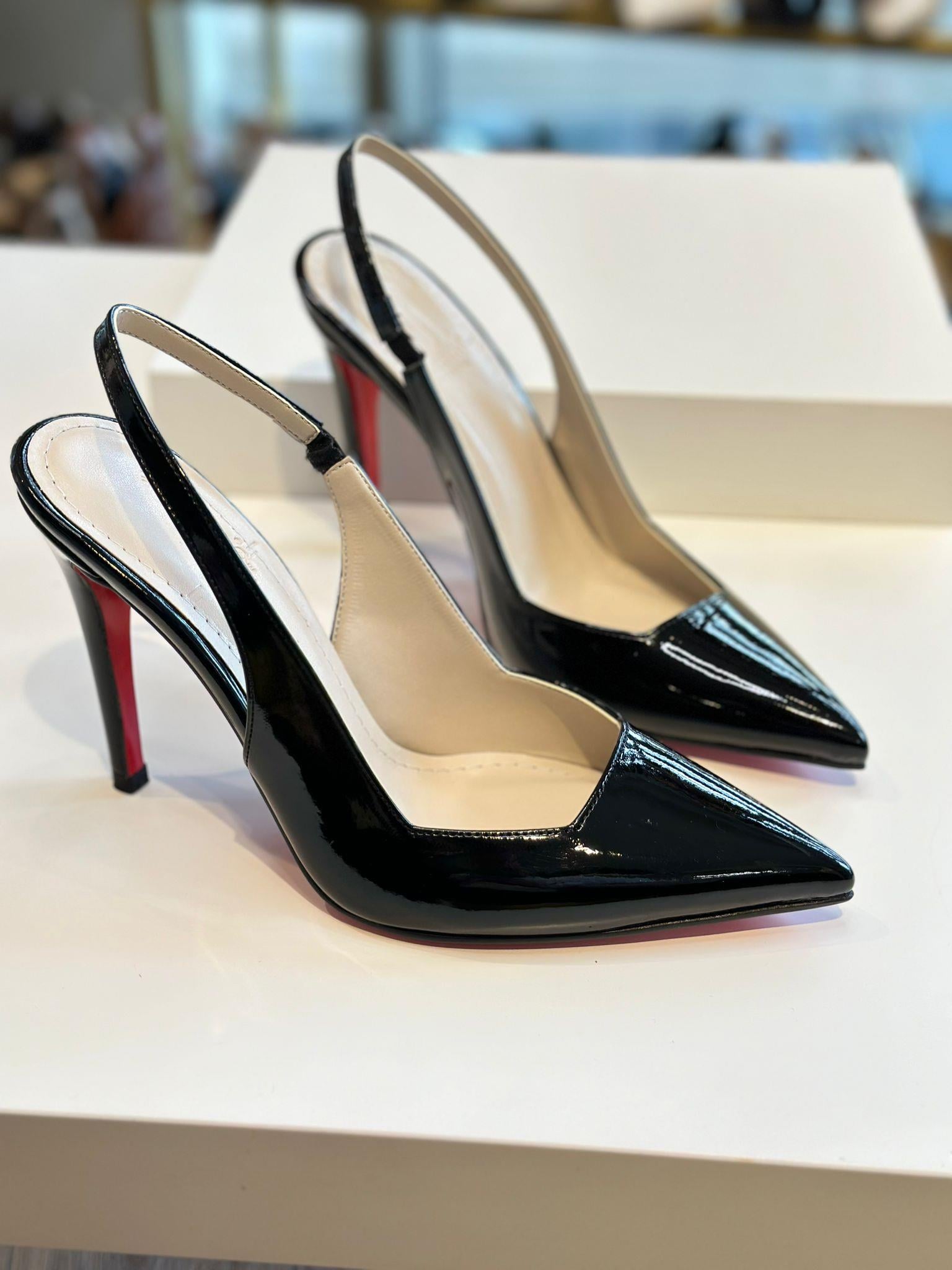 Riett Siyah Rugan 10 cm Stiletto