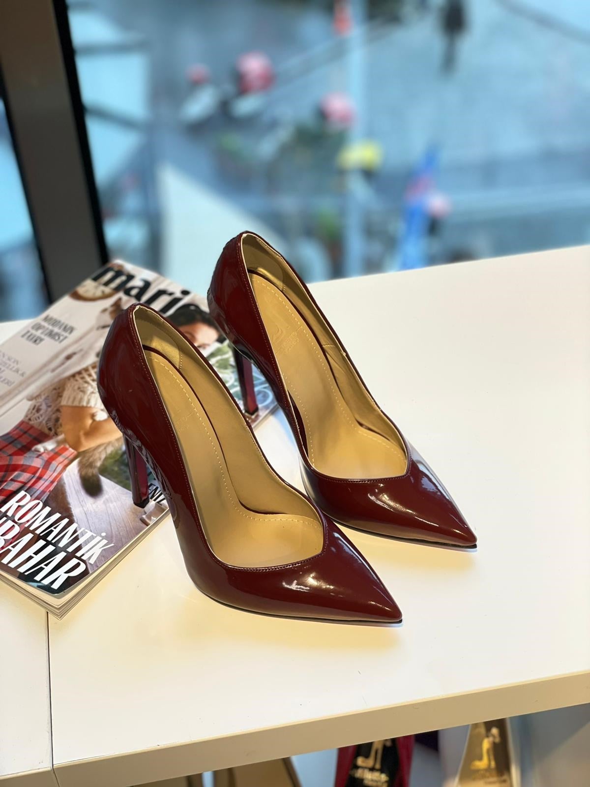 Sibly Bordo Rugan 12 cm Stiletto