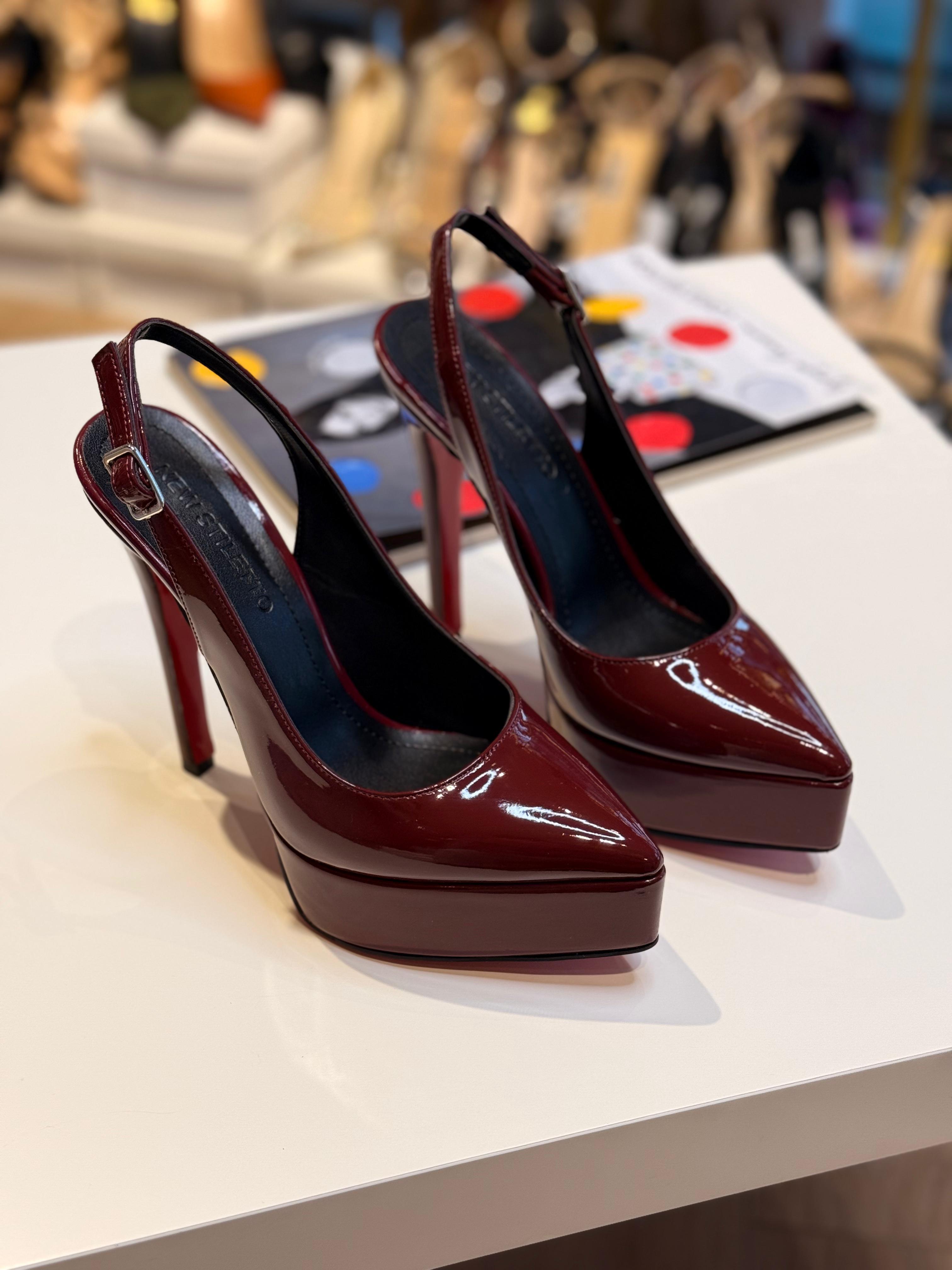 Toen Bordo Rugan 14 cm Stiletto