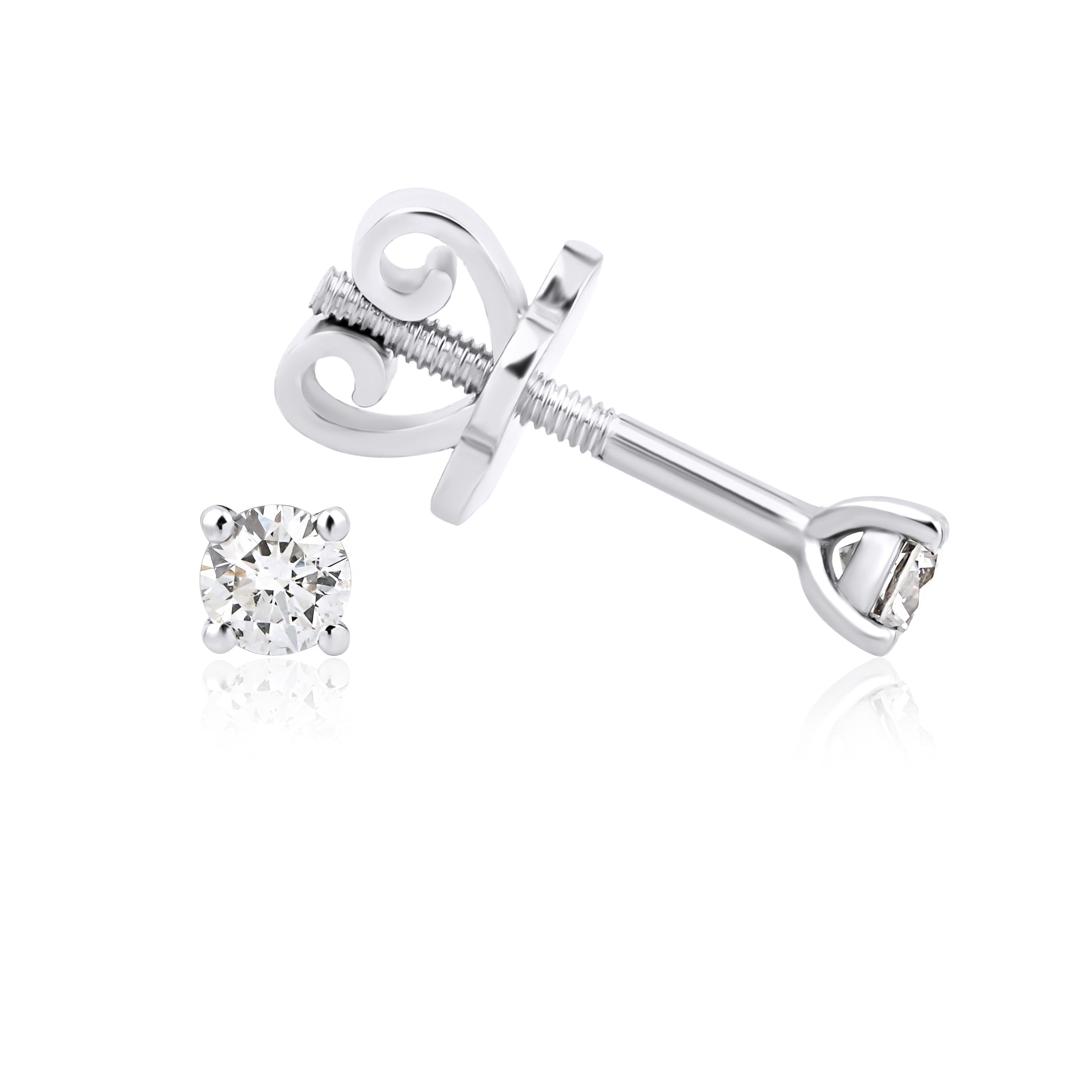 0.30 Karat Dört Tırnaklı Küpe