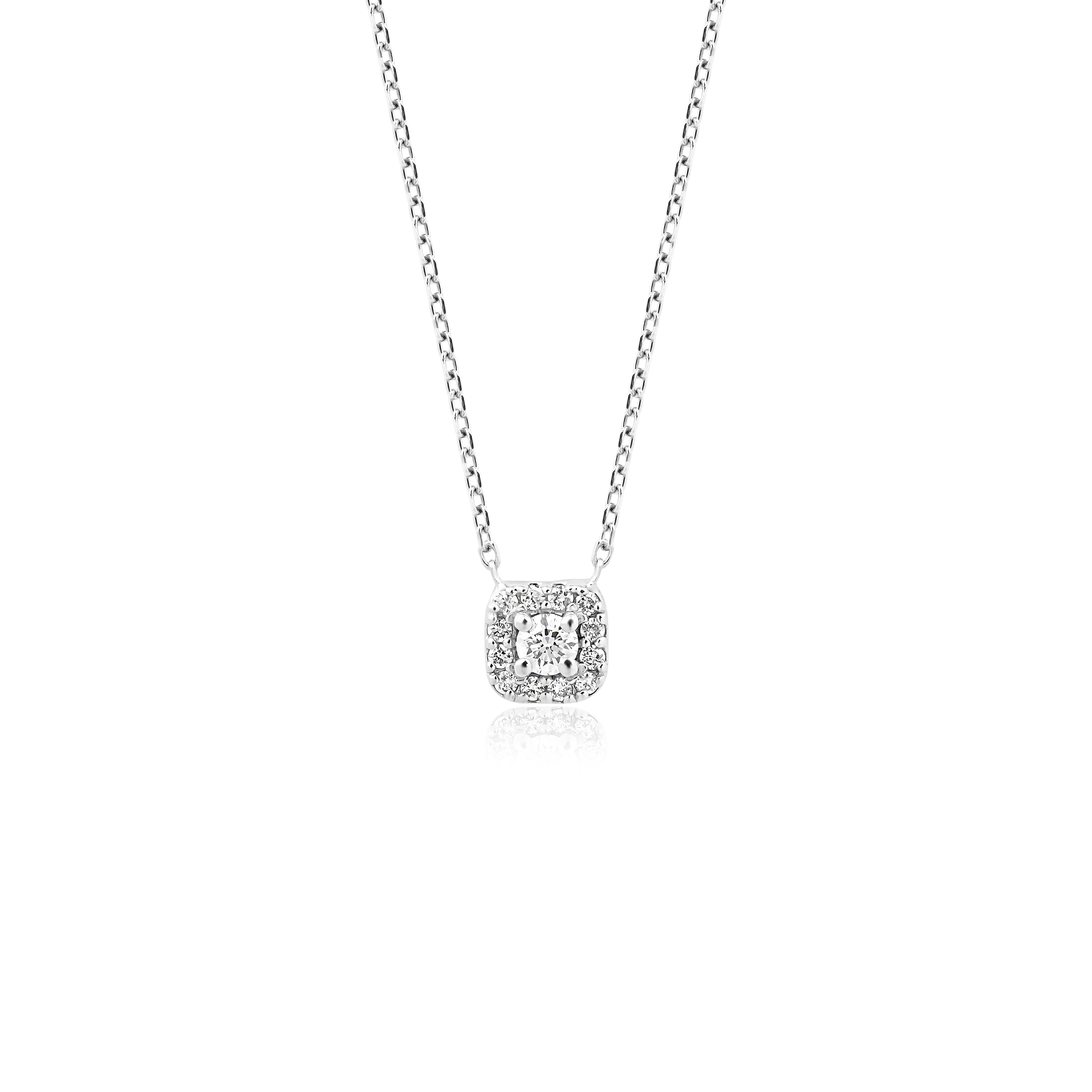 Minimal Kare Halo Kolye