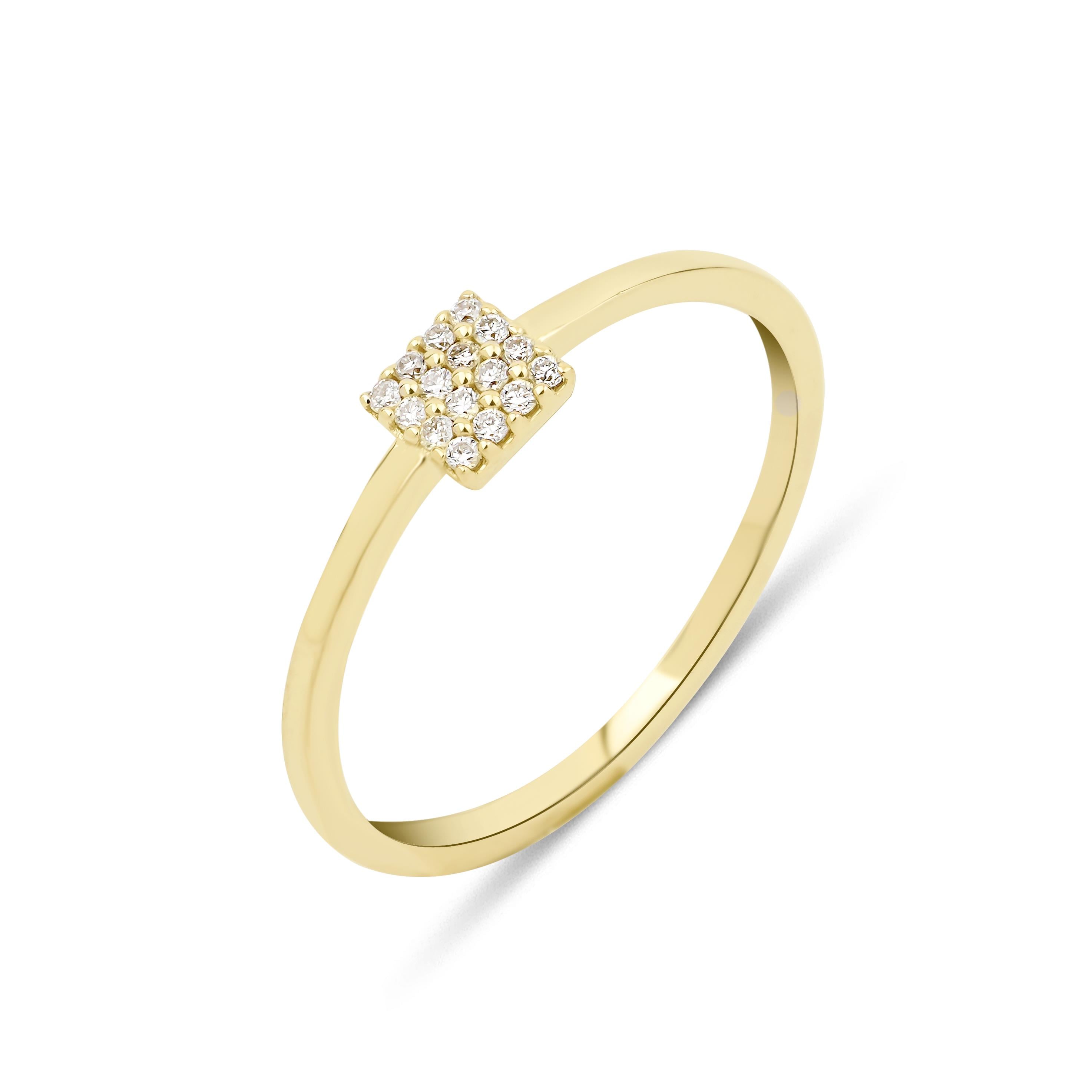 Minimal Kare Model Yüzük