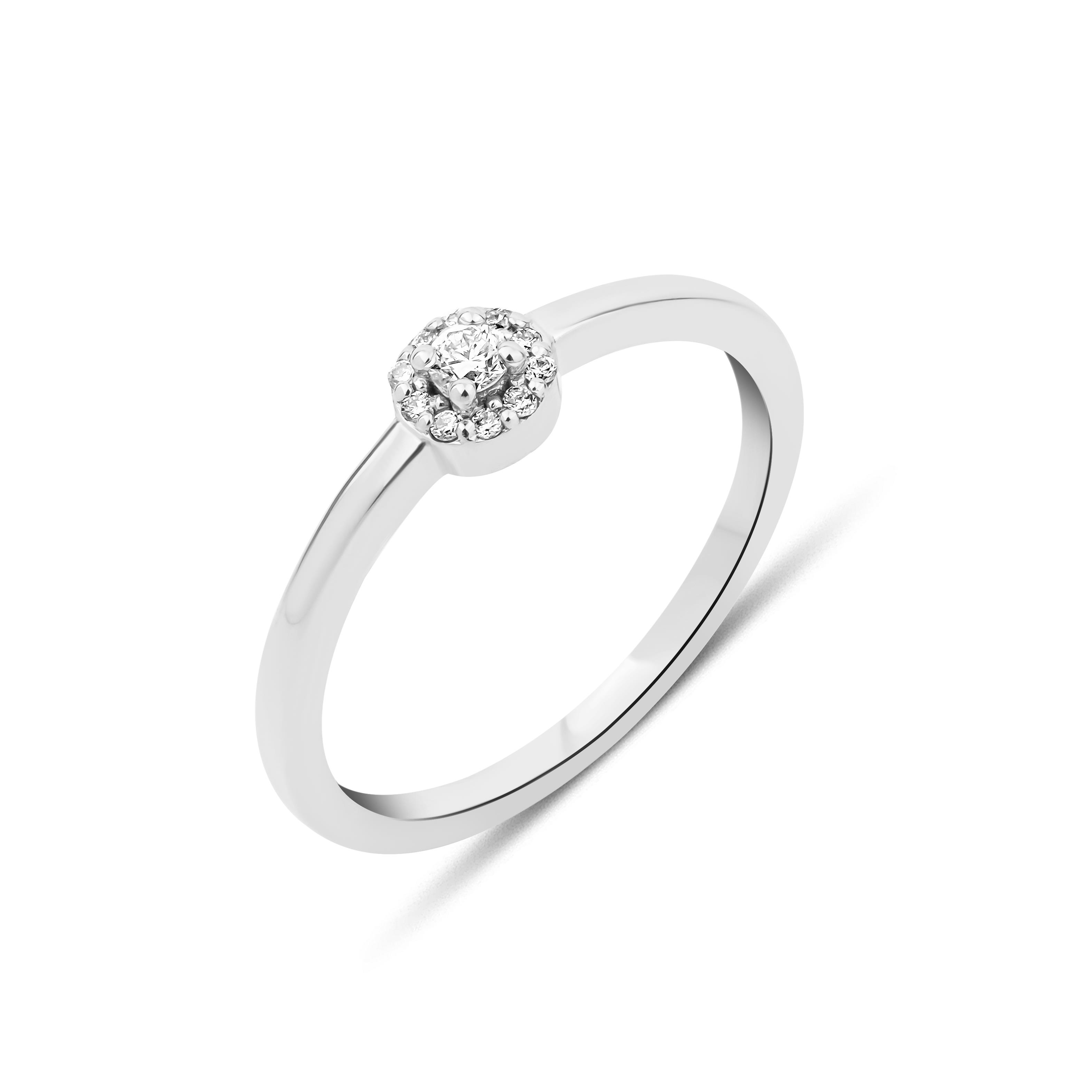 Minimal Yuvarlak Halo Yüzük