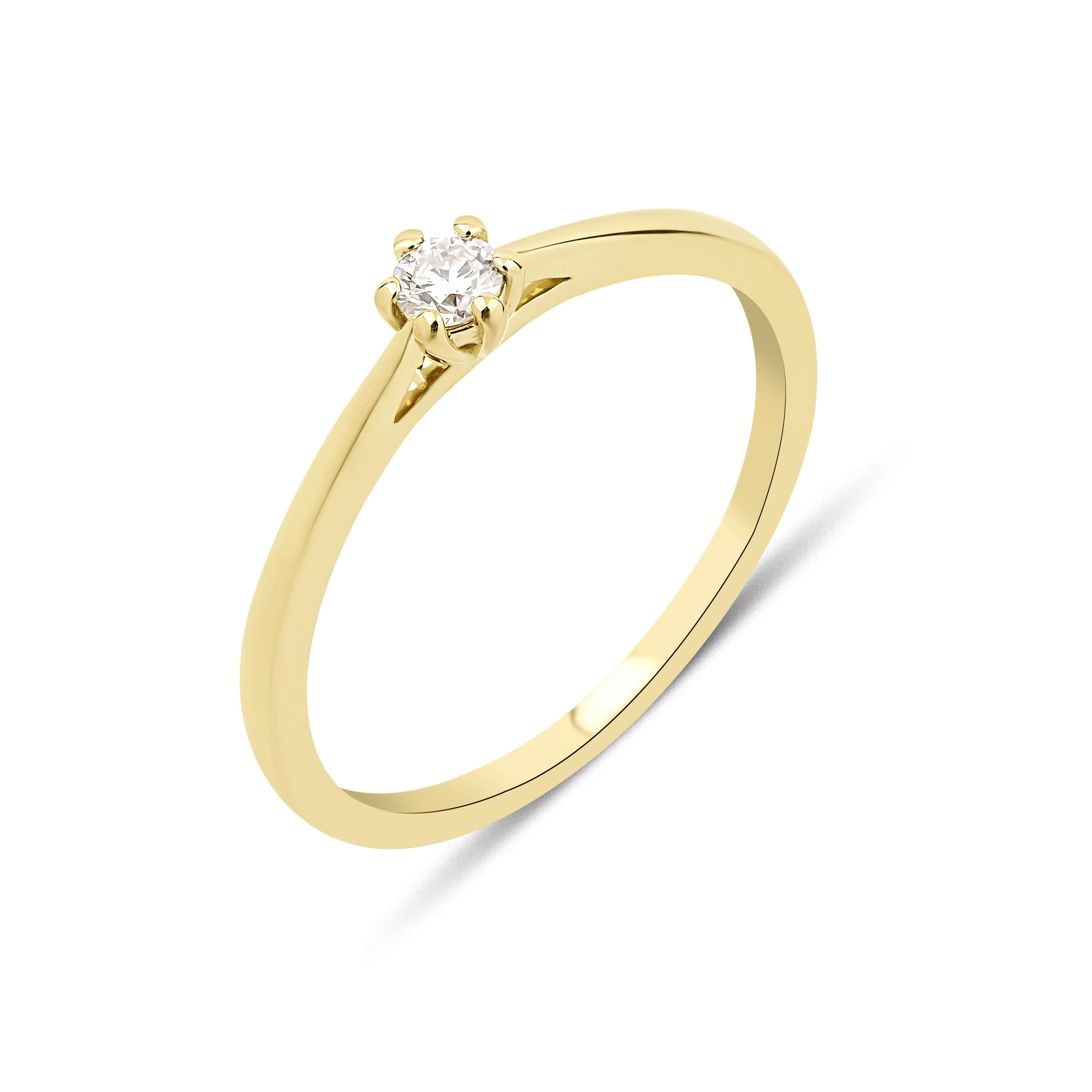 0.10 Karat 6 Tırnaklı Tektaş 