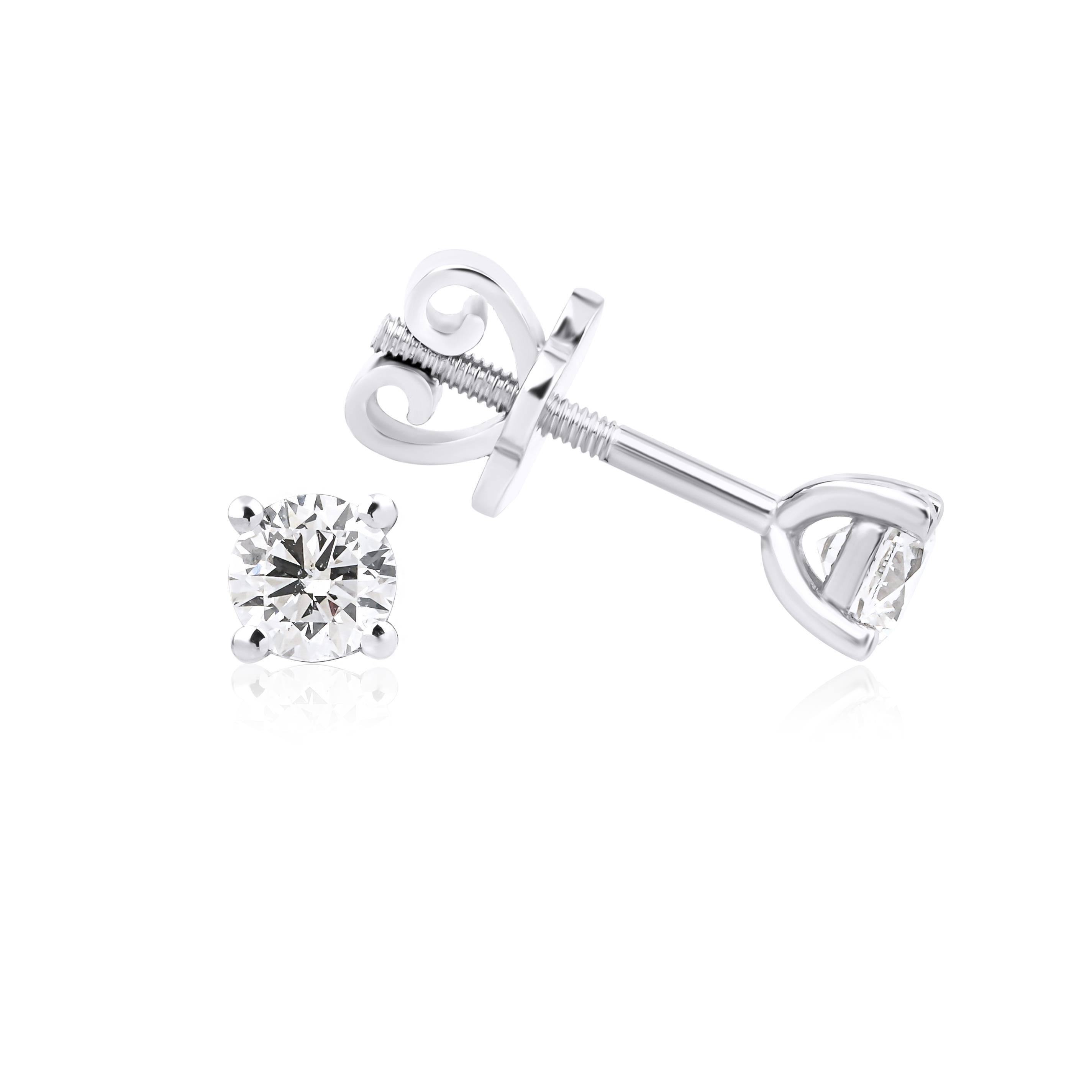 0.40 Karat Dört Tırnaklı Küpe