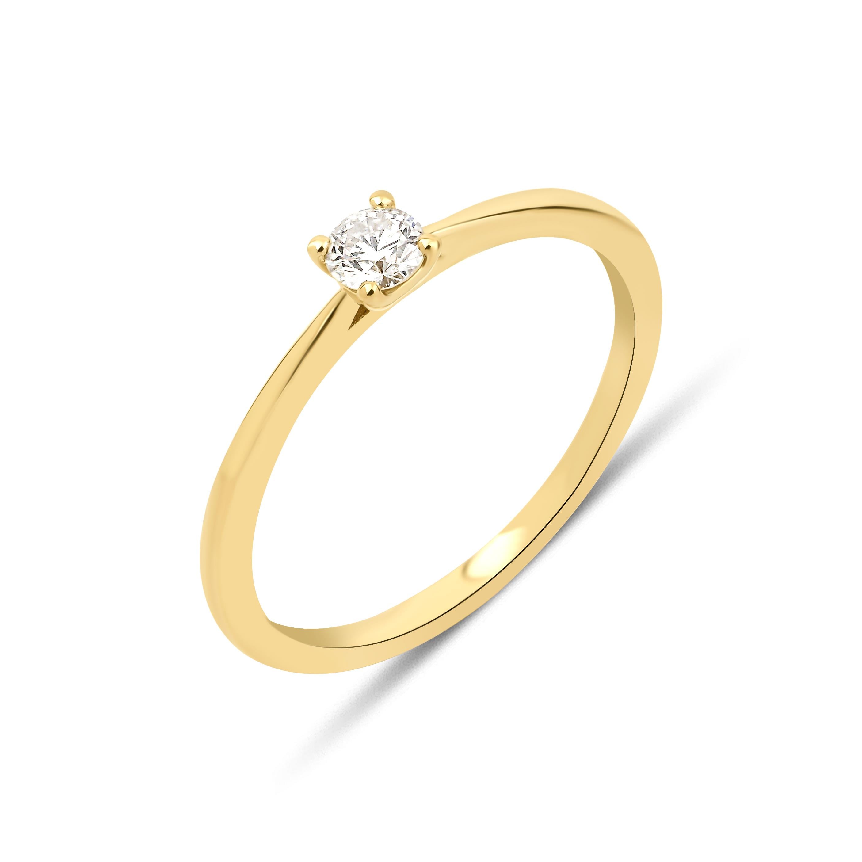 0.15 Karat 4 Tırnaklı Tektaş 