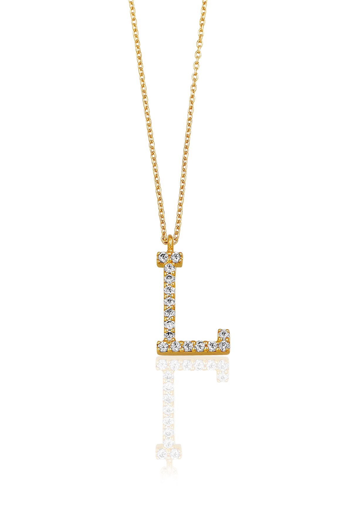 0.13 Carat L Initial Necklace