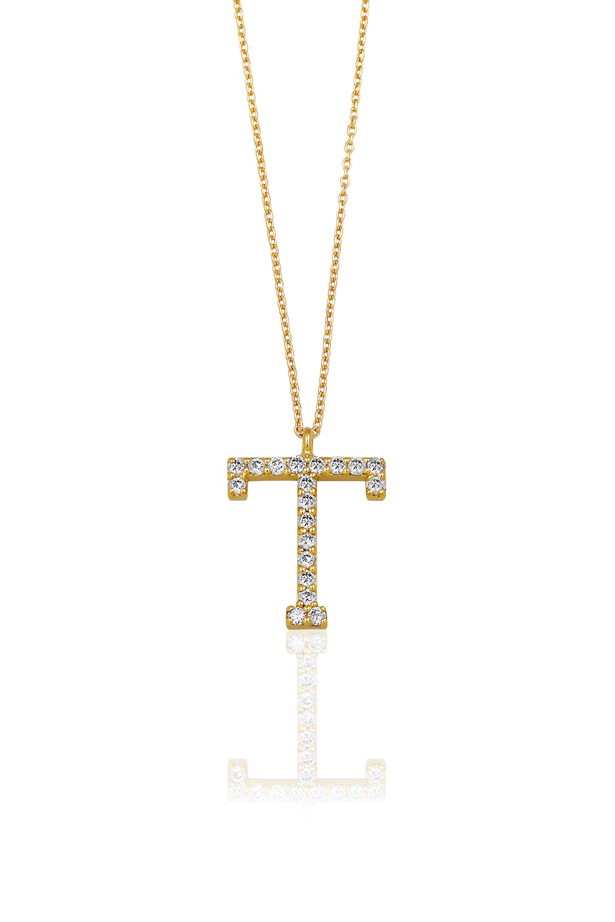 0.13 Carat T Initial Necklace