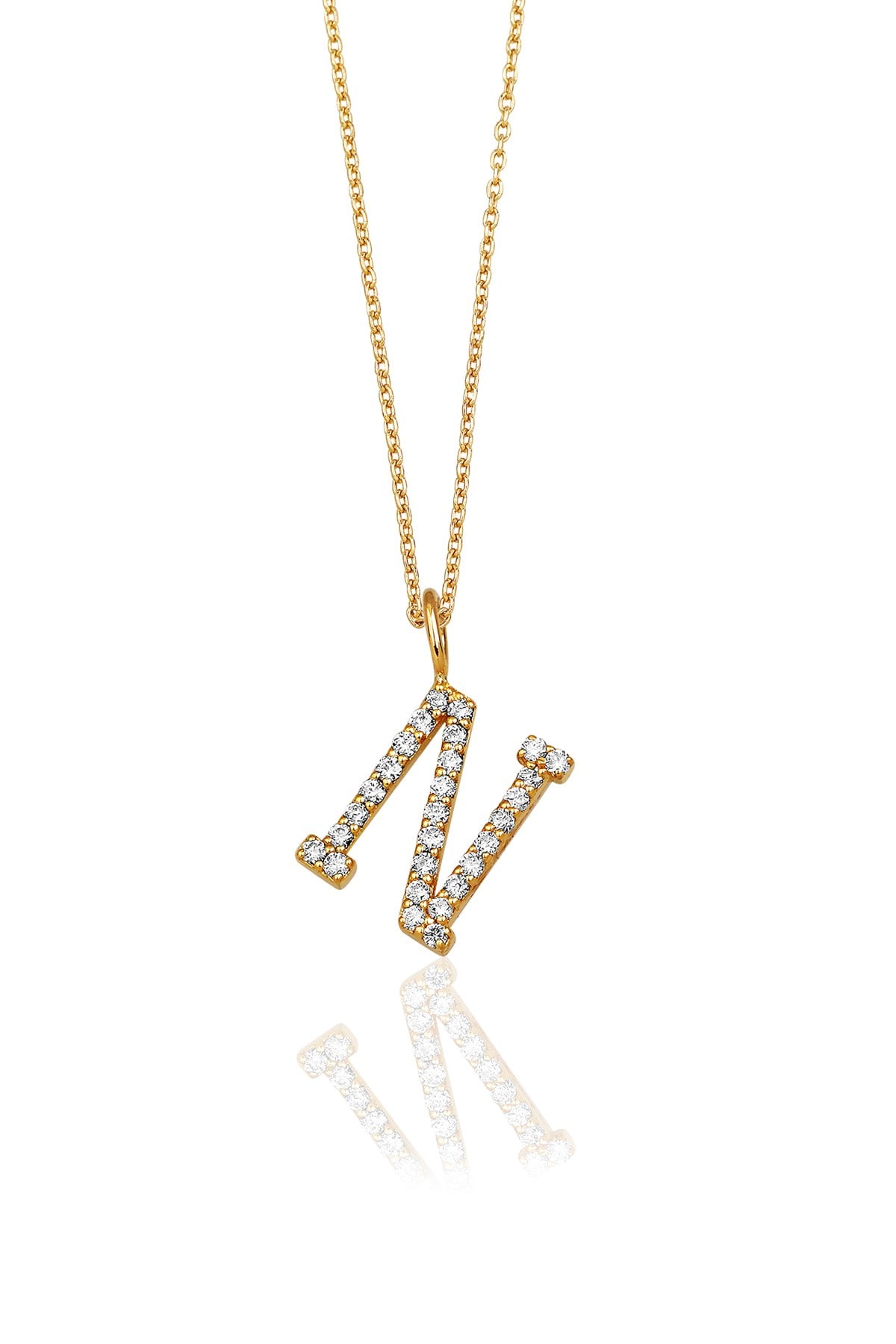 0.20 Carat N Initial Necklace