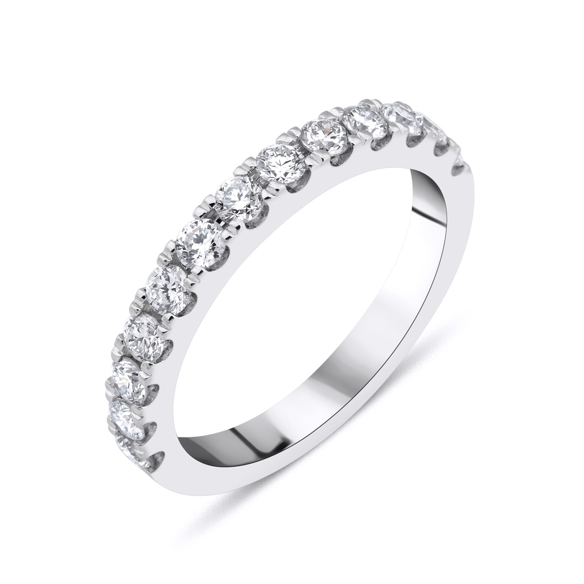 0.70 Carat Half Round Wedding Ring