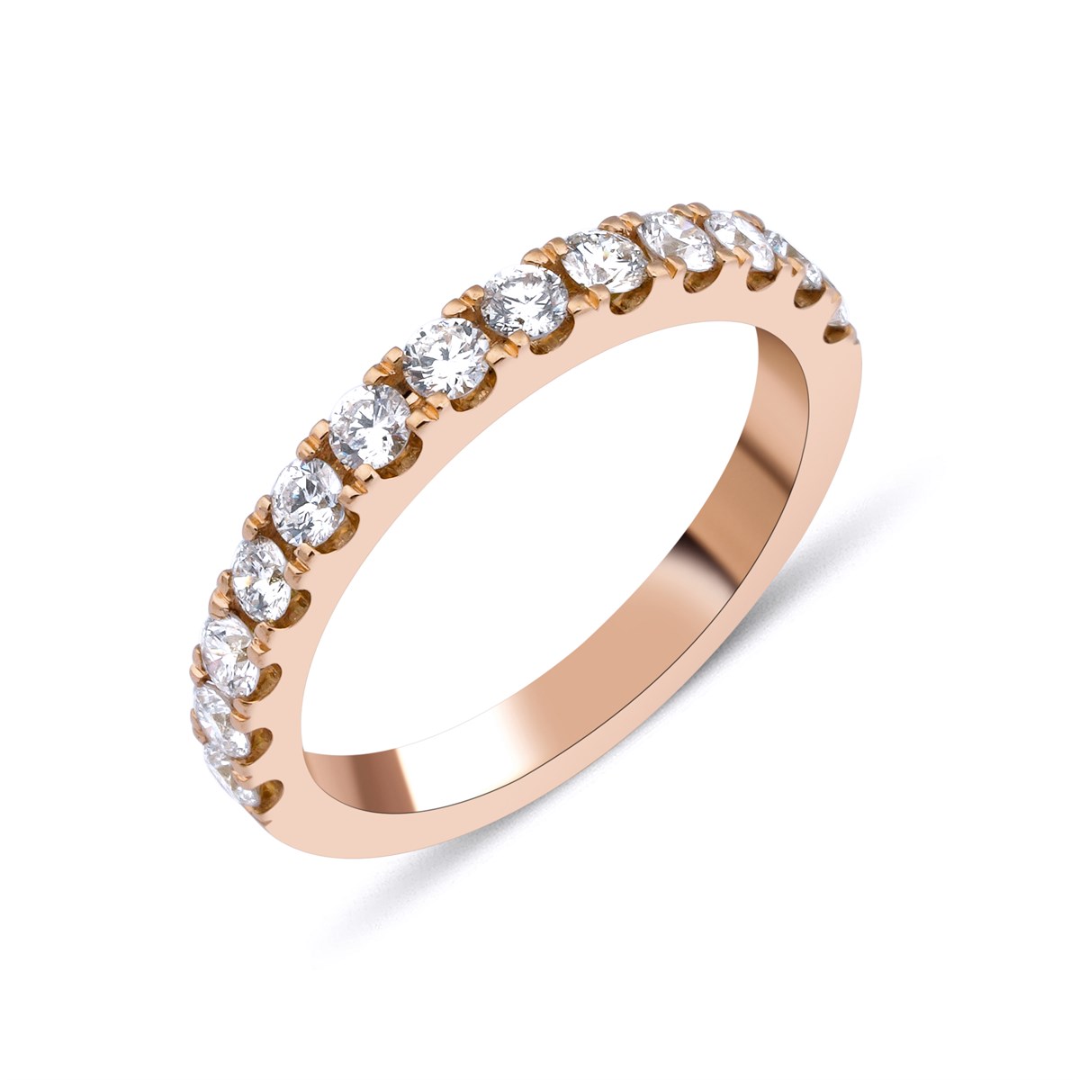 0.70 Carat Half Round Wedding Ring