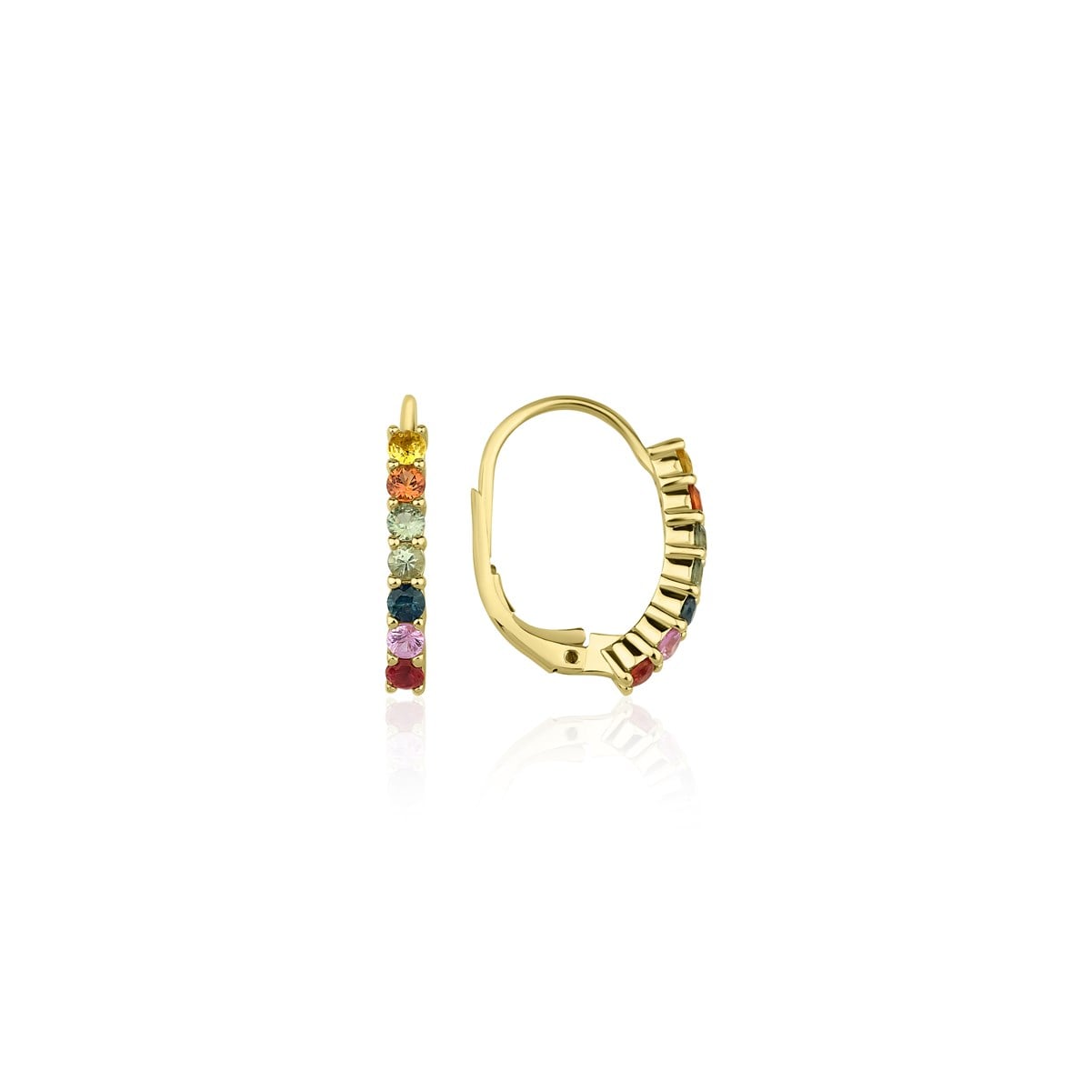 1.26 Karat Mix Safir Küpe