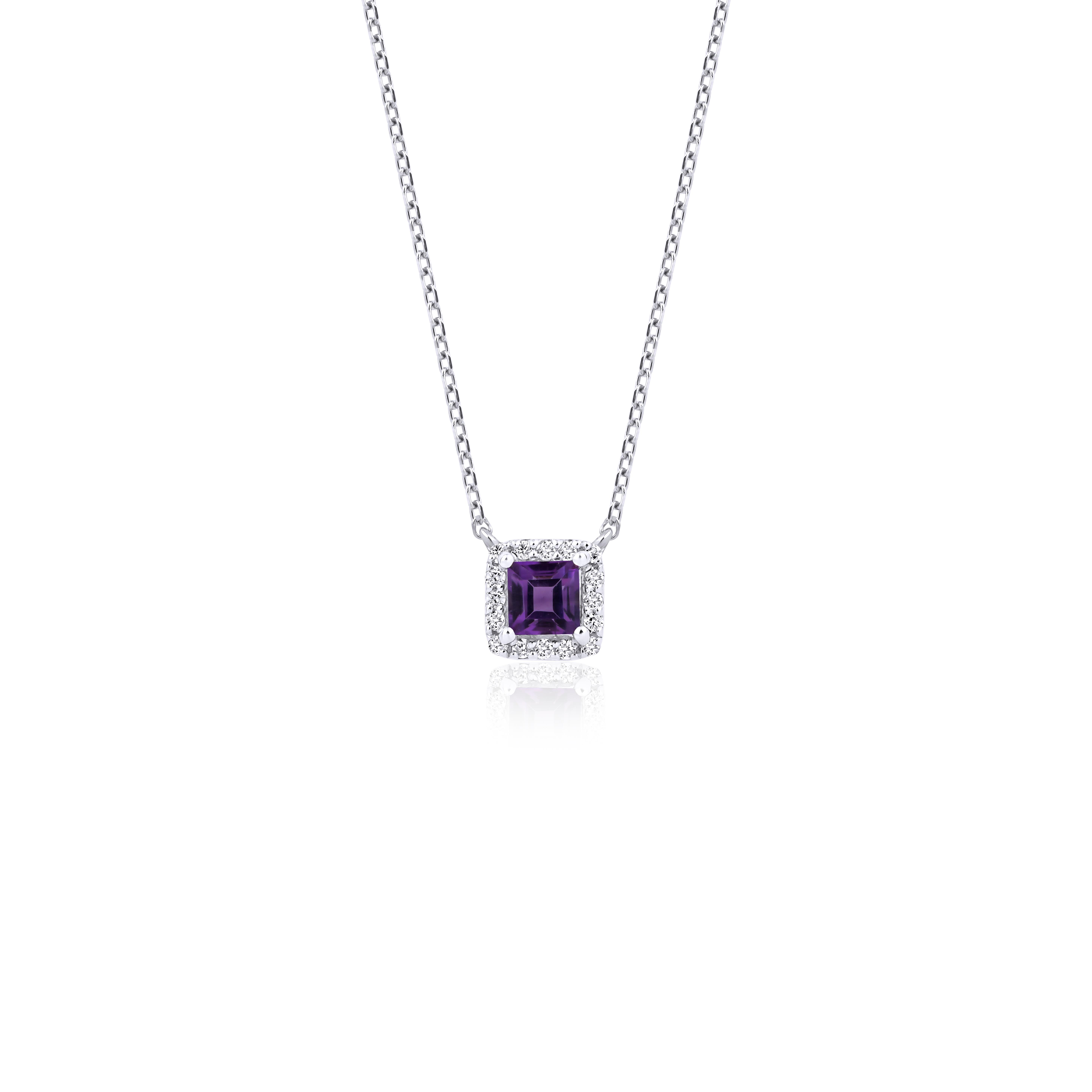 Amethyst Halo Küpe
