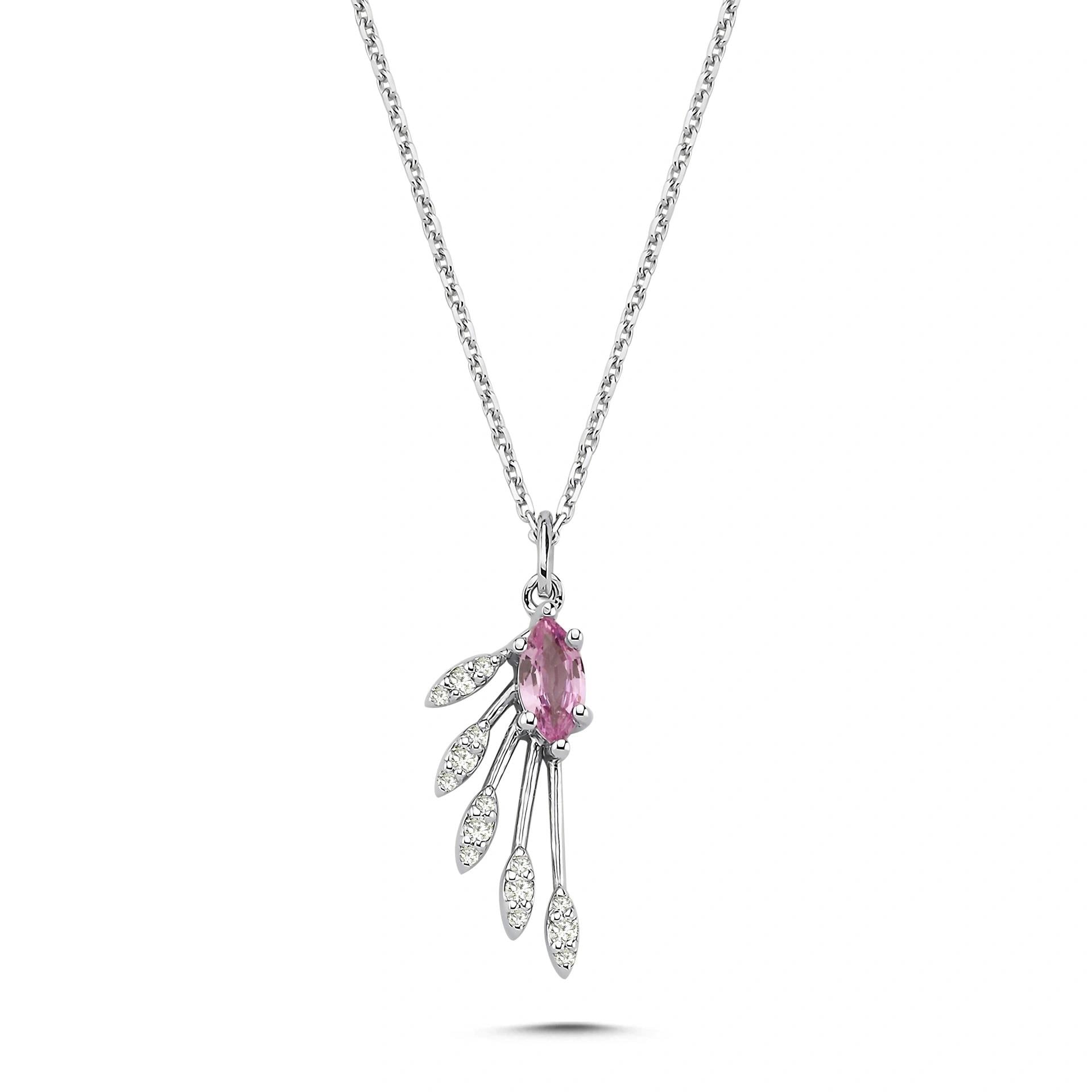 Pink Sapphire Necklace