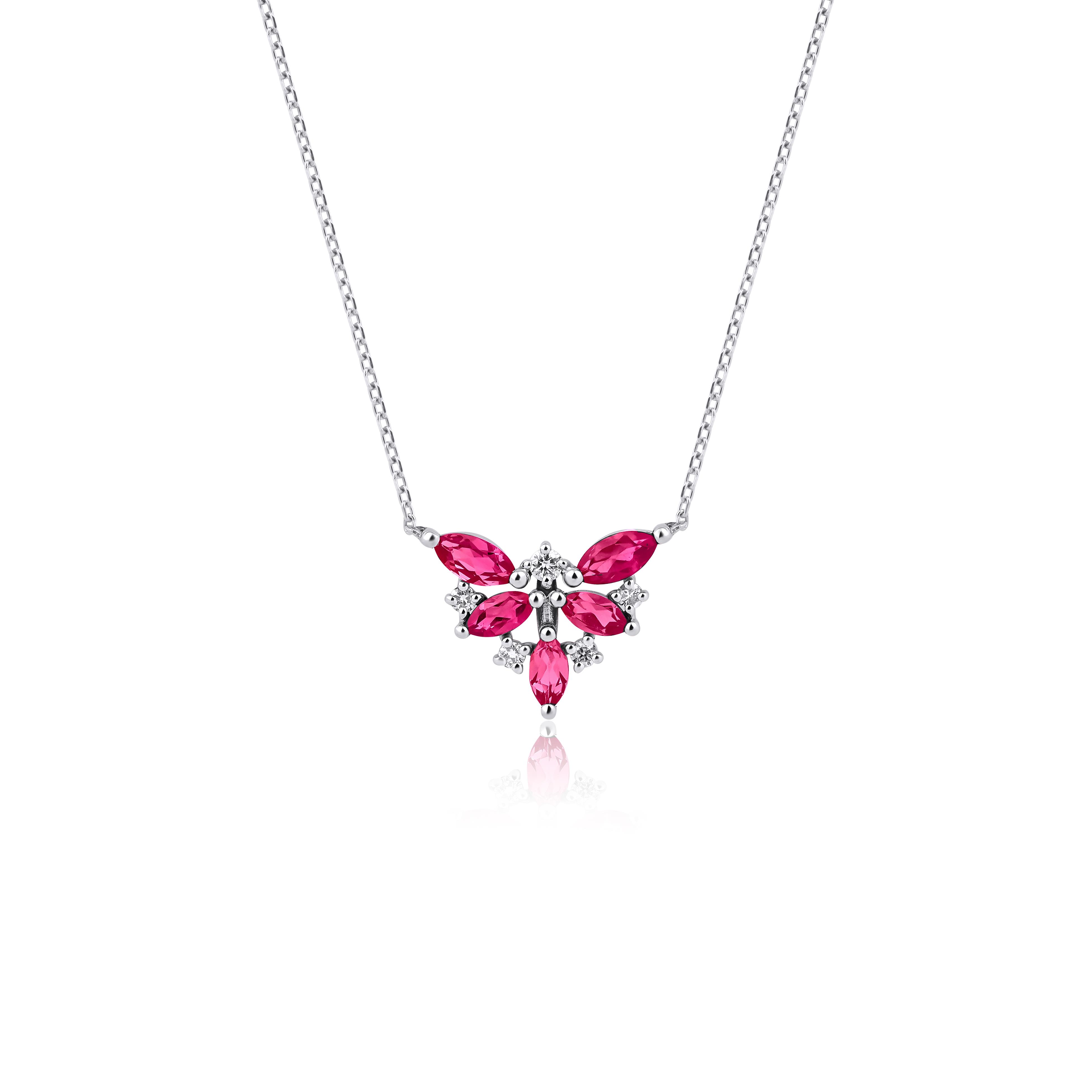 Pembe Tourmaline Yusufçuk Kolye