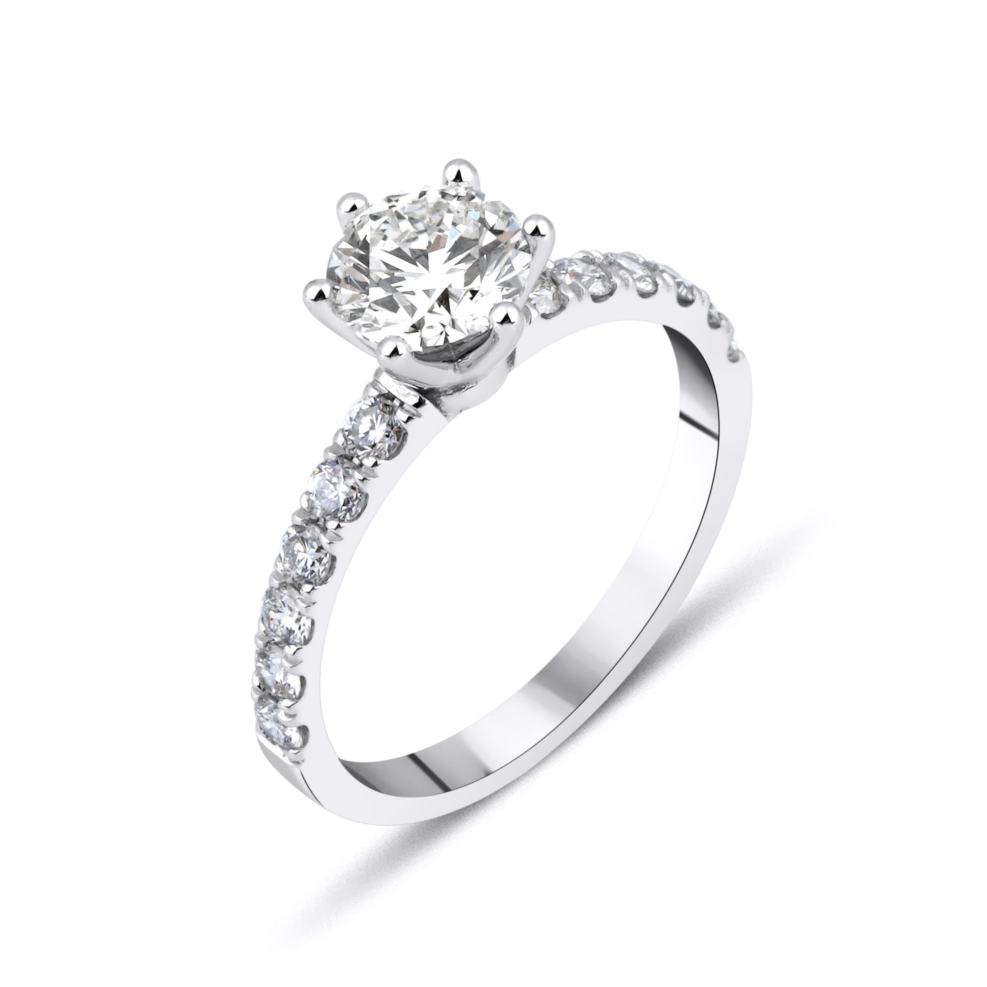 Total 0.90 Carat Solitaire Ring