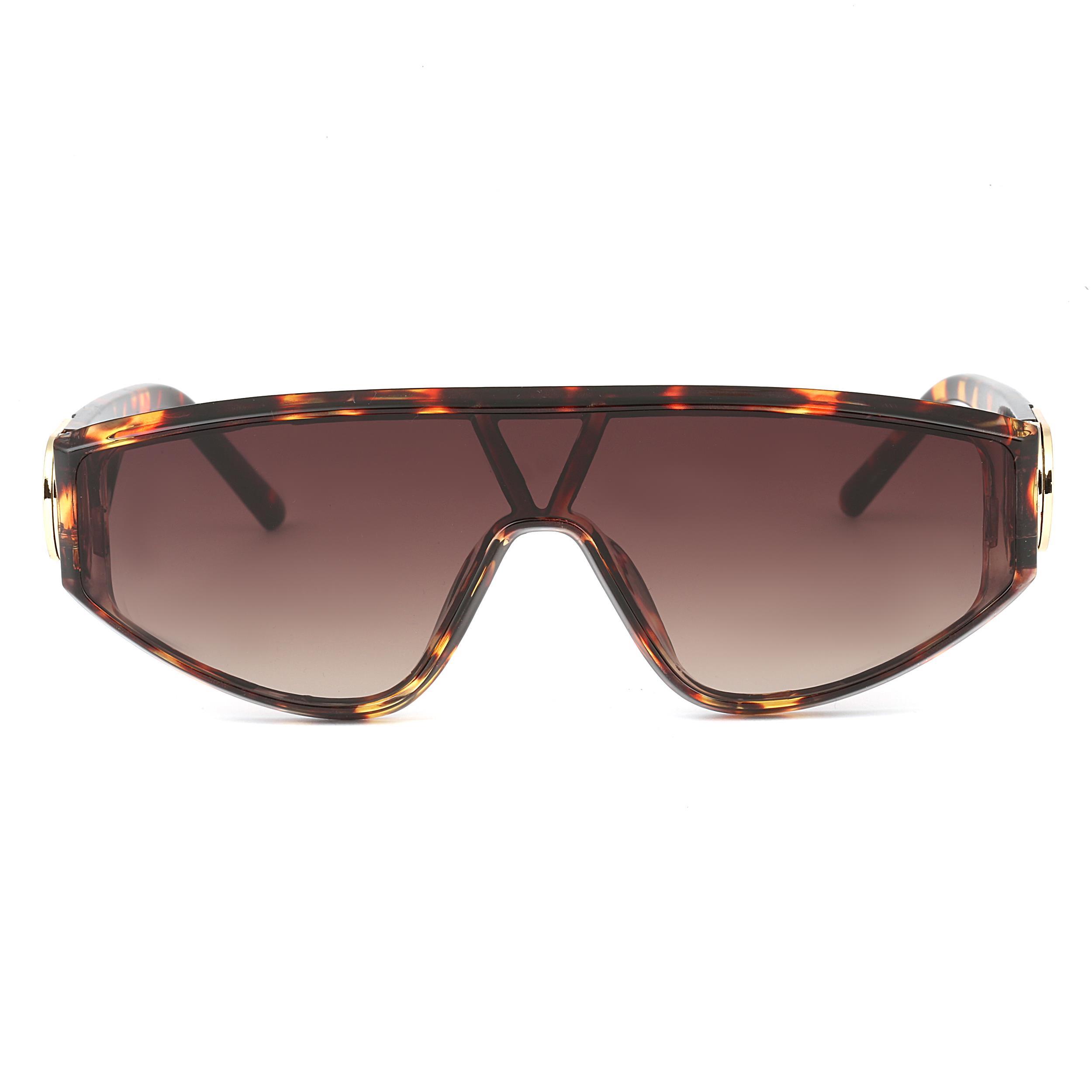 Yeni Sezon Şık Tasarım Leopar Çerçeve Kahverengi Cam Vintage Unisex Güneş Gözlüğü