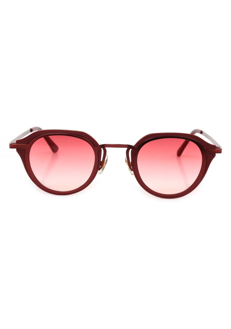 Angel Eyes Bordo Çerçeve Degrade Kırmızı Cam Oval Kadın Güneş Gözlüğü AE9901C7