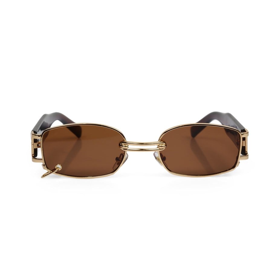 Angel Eyes Dikdörtgen Kahverengi Halkalı Unisex Güneş Gözlüğü YW8032LH-B