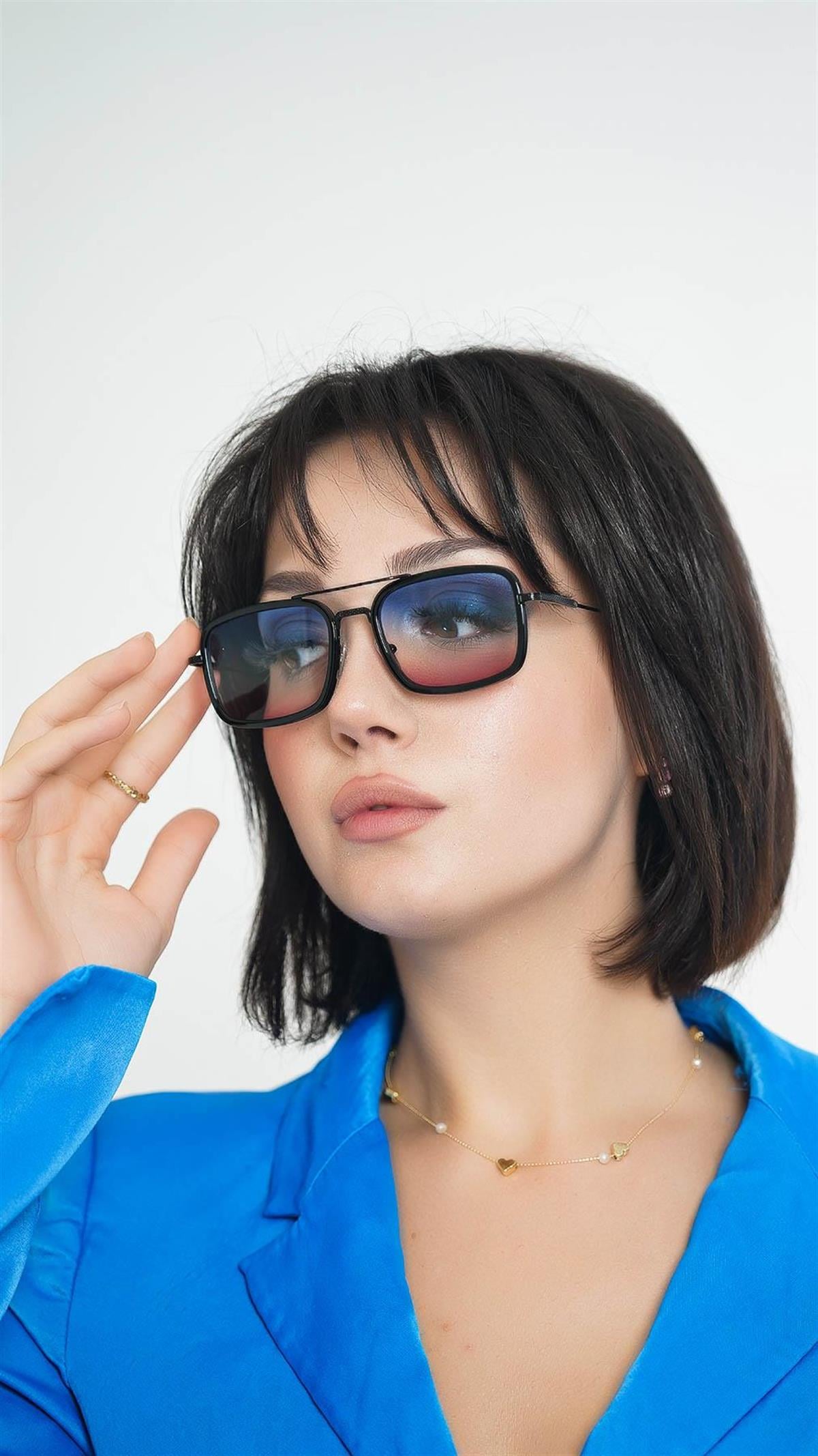 Angel Eyes Dikdörtgen Mavi Unisex Güneş Gözlüğü AE2032C6B4740