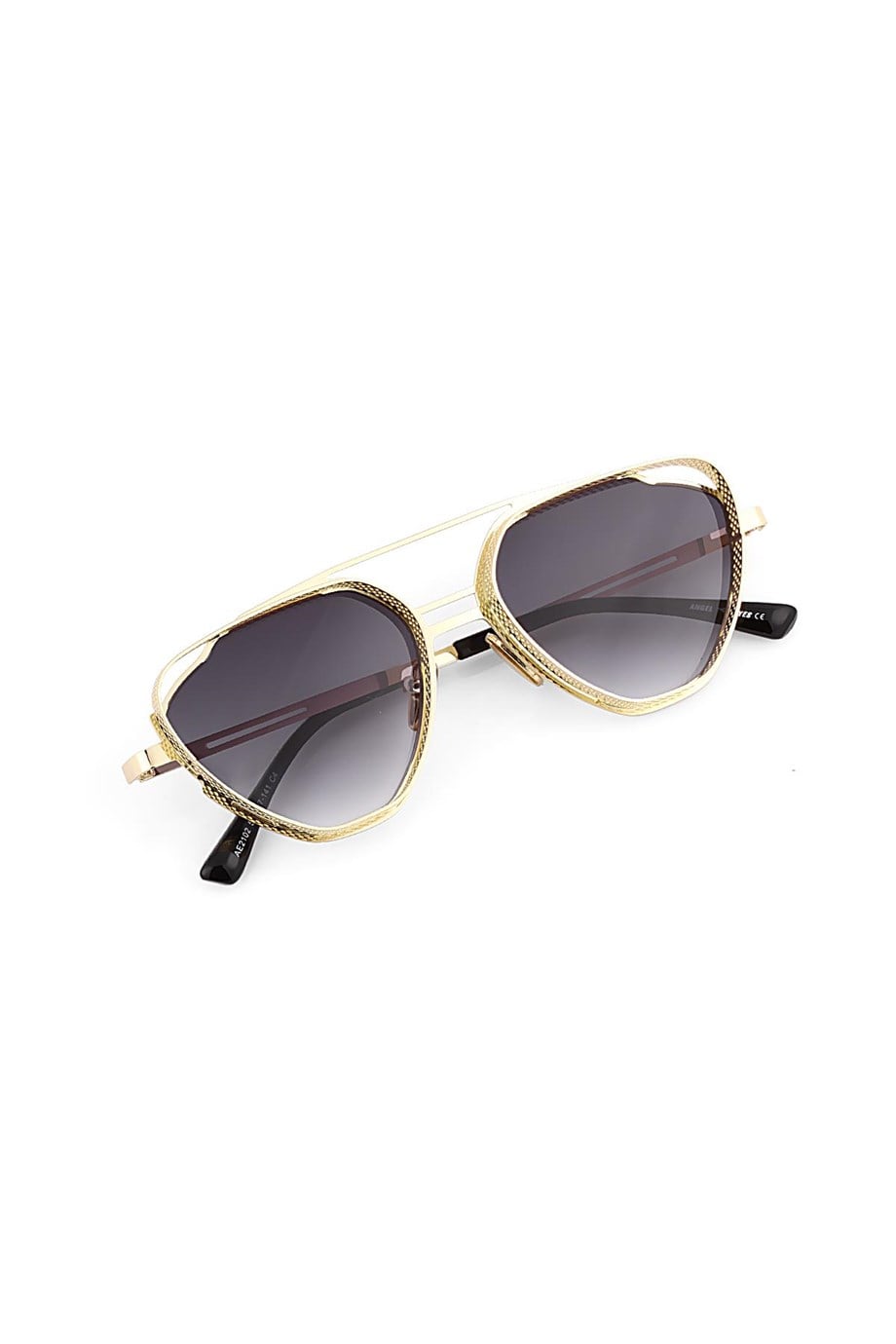 Angel Eyes Gold Geometrik Çerçeve Unisex Güneş Gözlüğü B4936