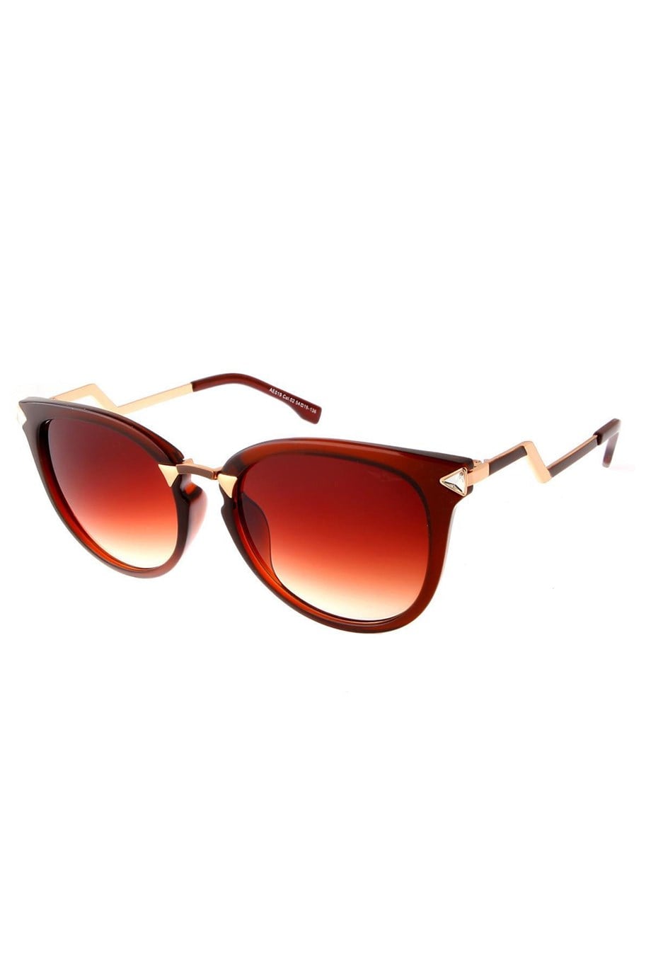 Angel Eyes Oval Kahverengi Kadın Güneş Gözlüğü AE019COL2
