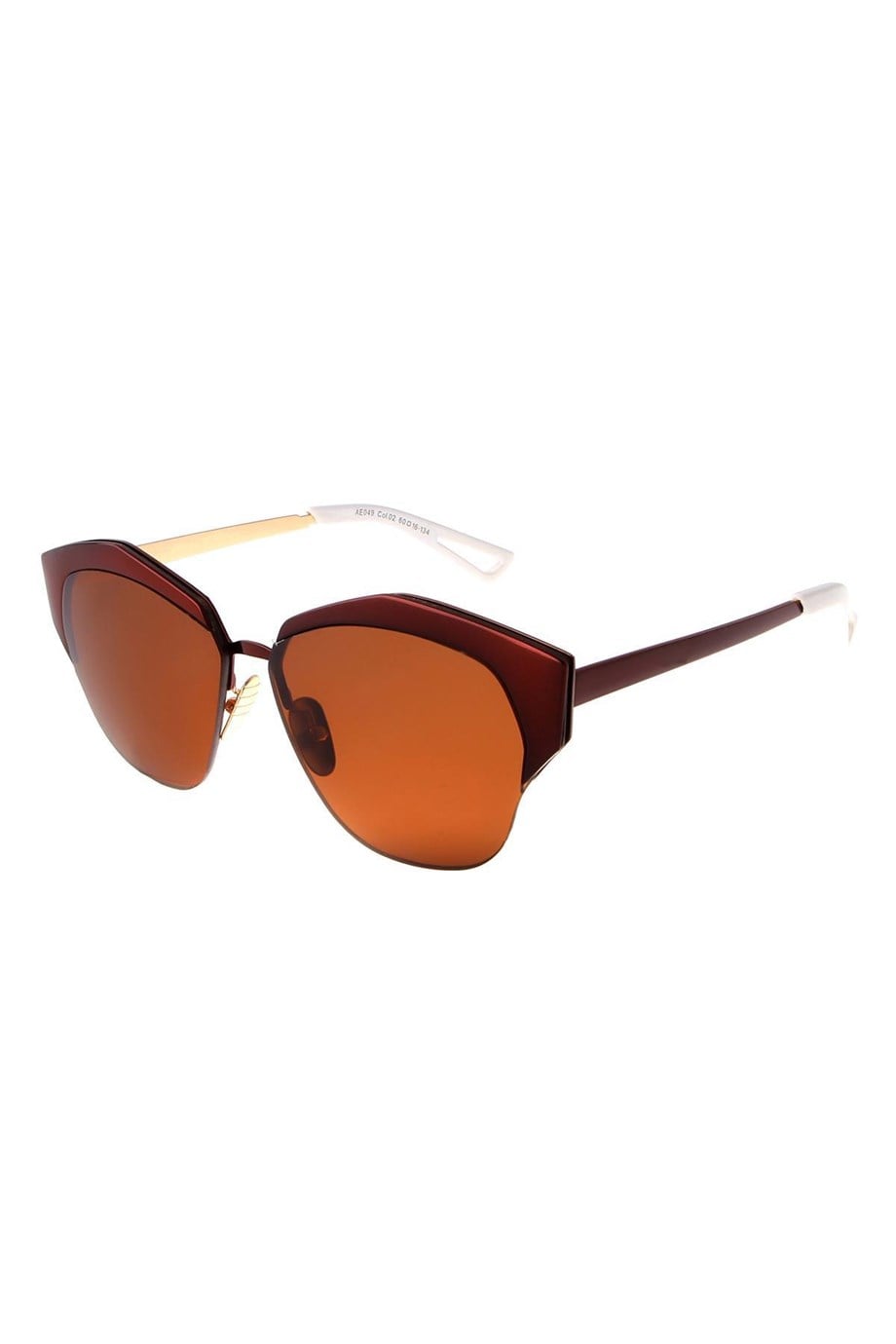 Angel Eyes Oval Kahverengi Kadın Güneş Gözlüğü AE049COL2