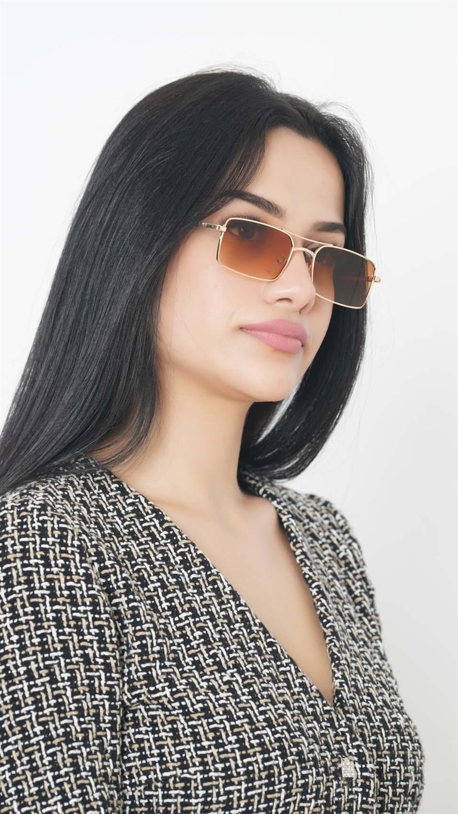 Angel Eyes Kahverengi Dikdörtgen Unisex Güneş Gözlüğü YW-0016B