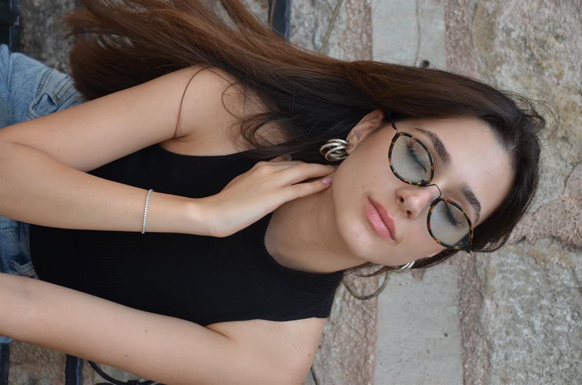 Angel Eyes Mavi Camlı Kamuflaj Çerçeveli Kadın Güneş Gözlüğü AE2210C7