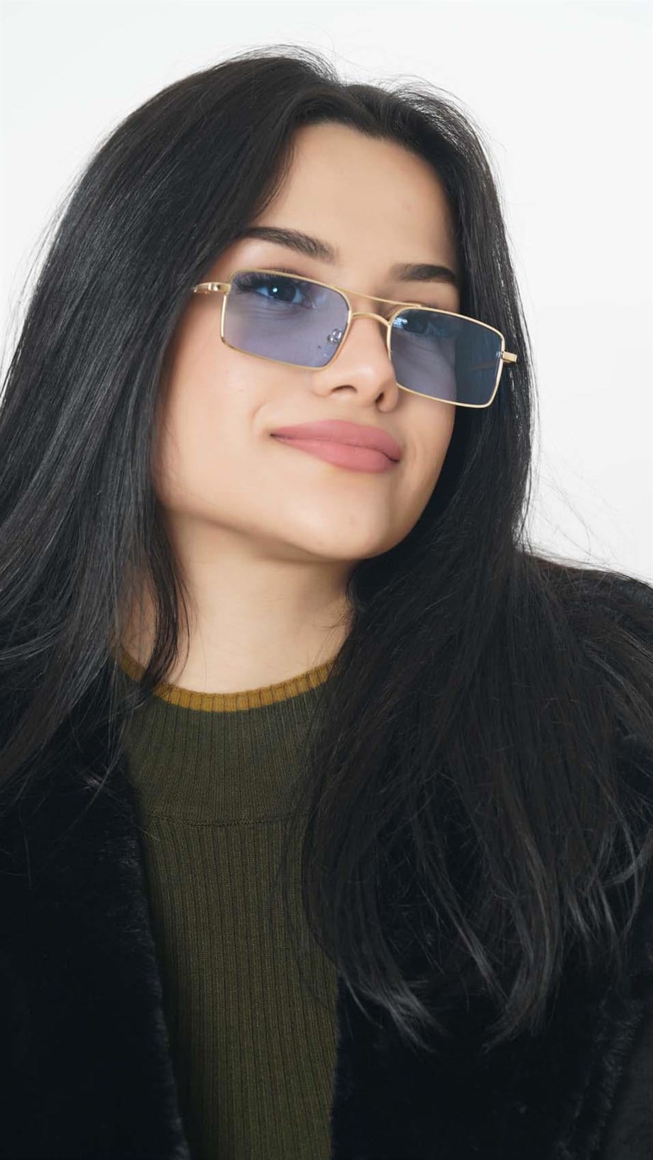 Angel Eyes Mavi Dikdörtgen Unisex Güneş Gözlüğü YW-0016D