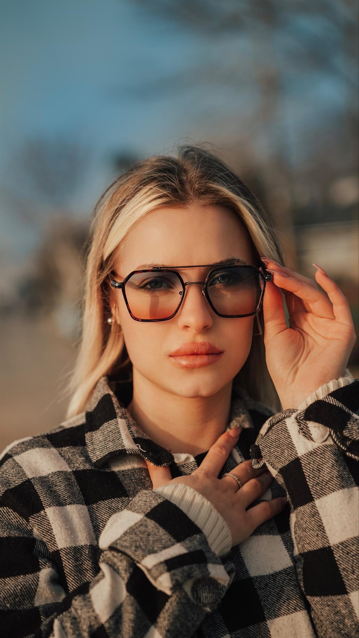 Angel Eyes Mor Degrade Camlı Leopar Çerçeveli Kadın Güneş Gözlüğü AE0039C1-3