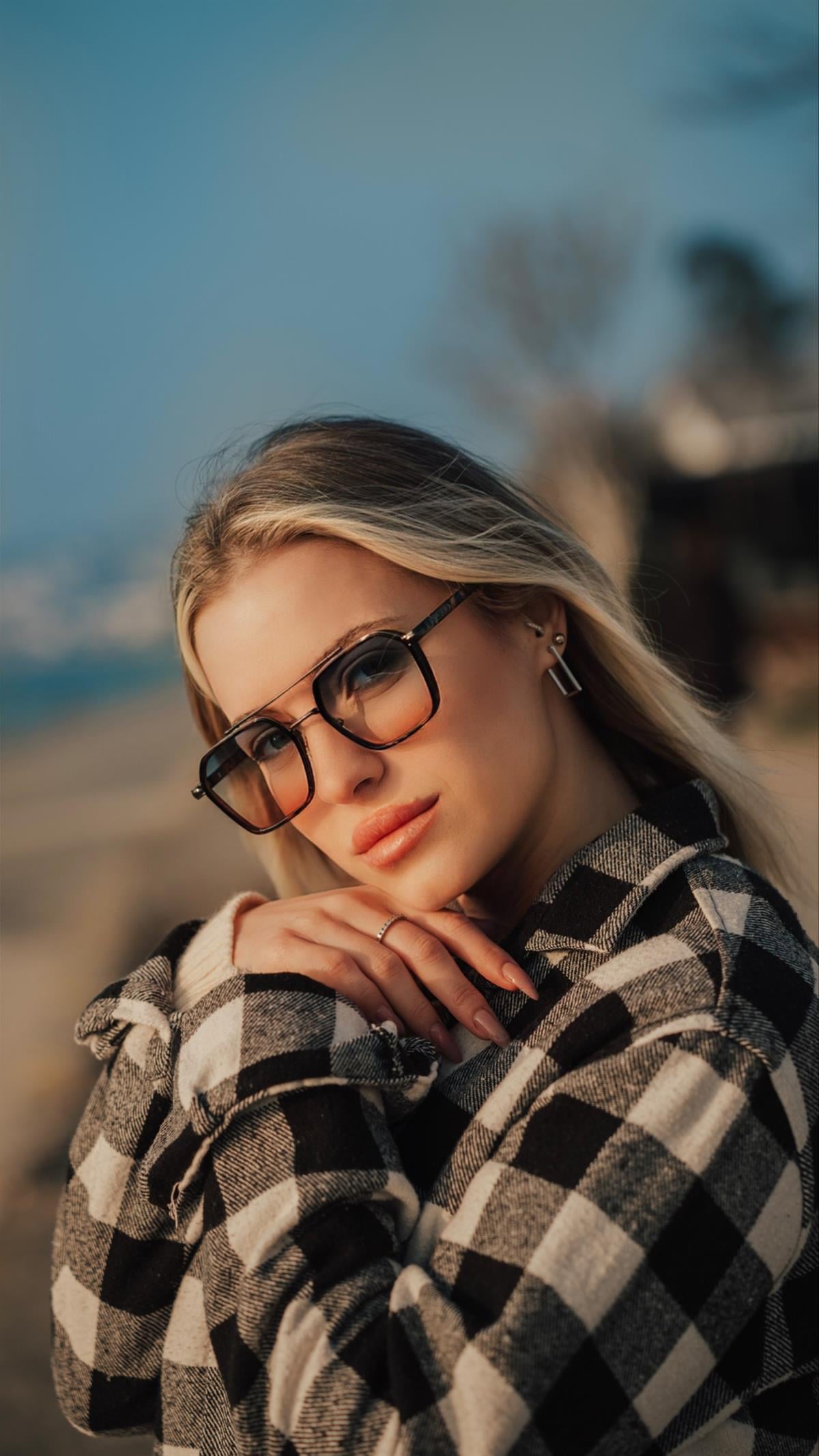 Angel Eyes Mor Degrade Camlı Leopar Çerçeveli Kadın Güneş Gözlüğü AE0039C1-3