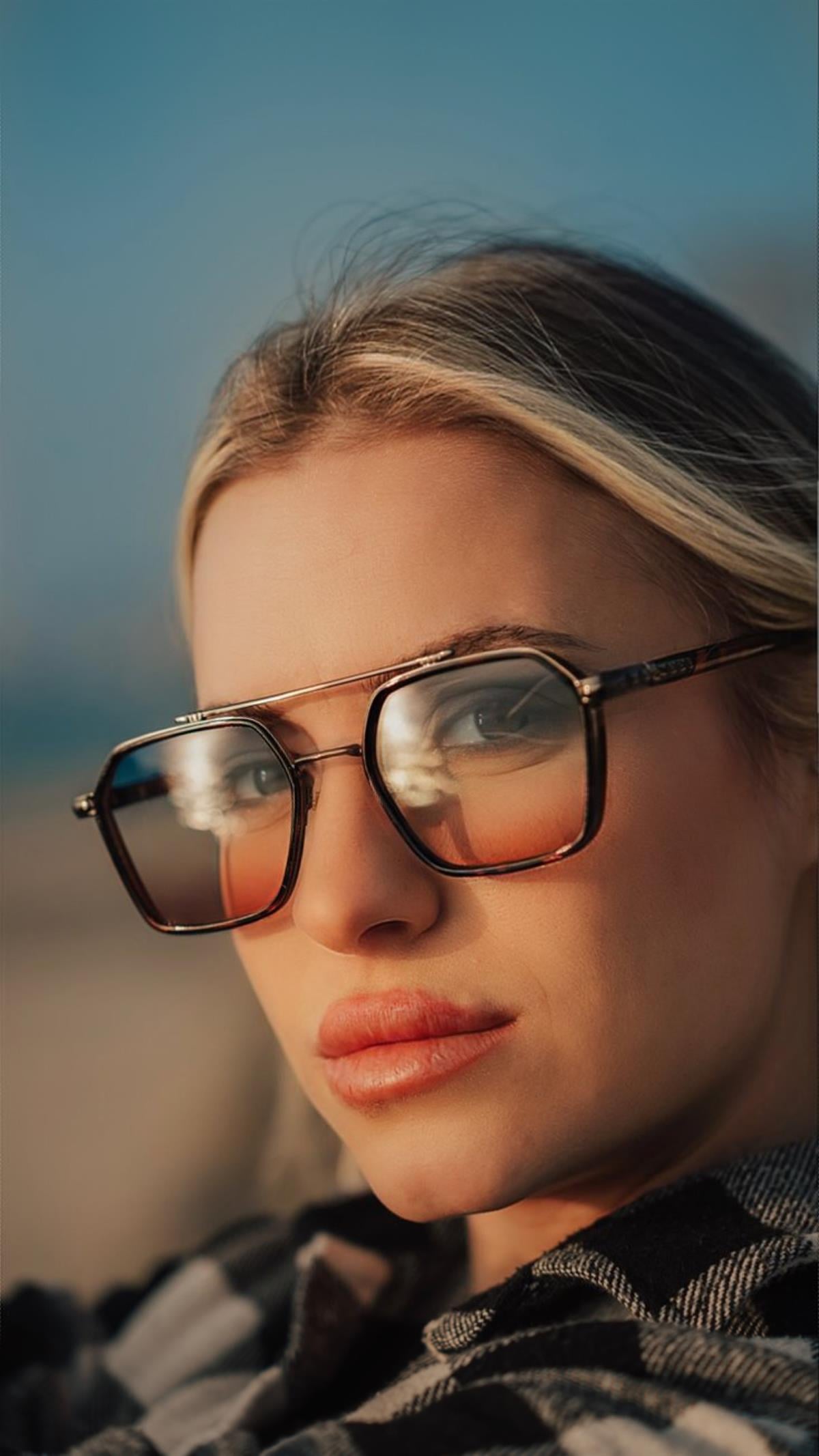 Angel Eyes Mor Degrade Camlı Leopar Çerçeveli Kadın Güneş Gözlüğü AE0039C1-3