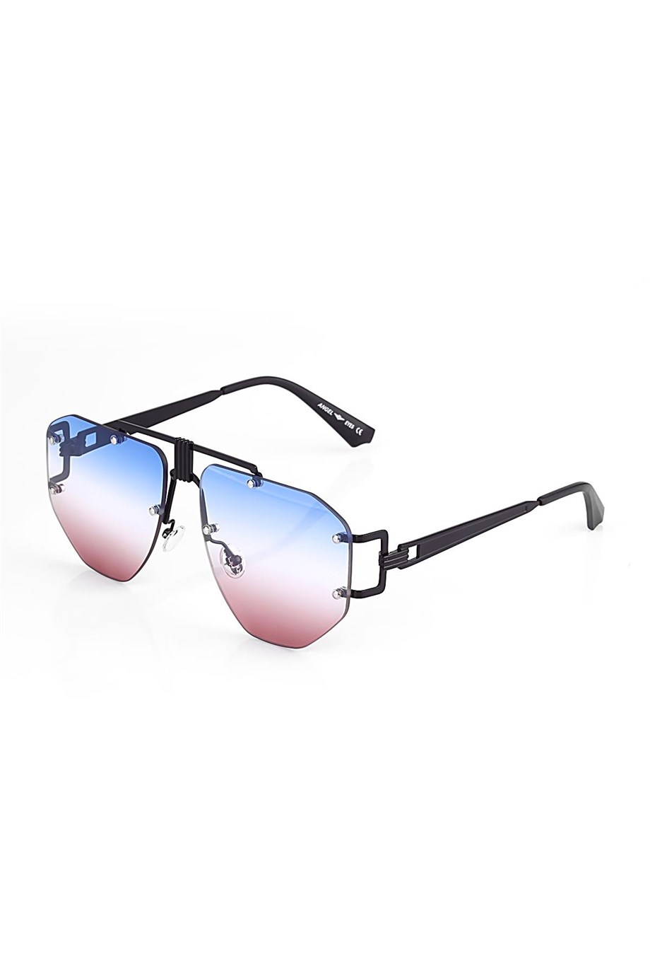 Angel Eyes Geometrik Mavi Unisex Güneş Gözlüğü AE2002C8B4439