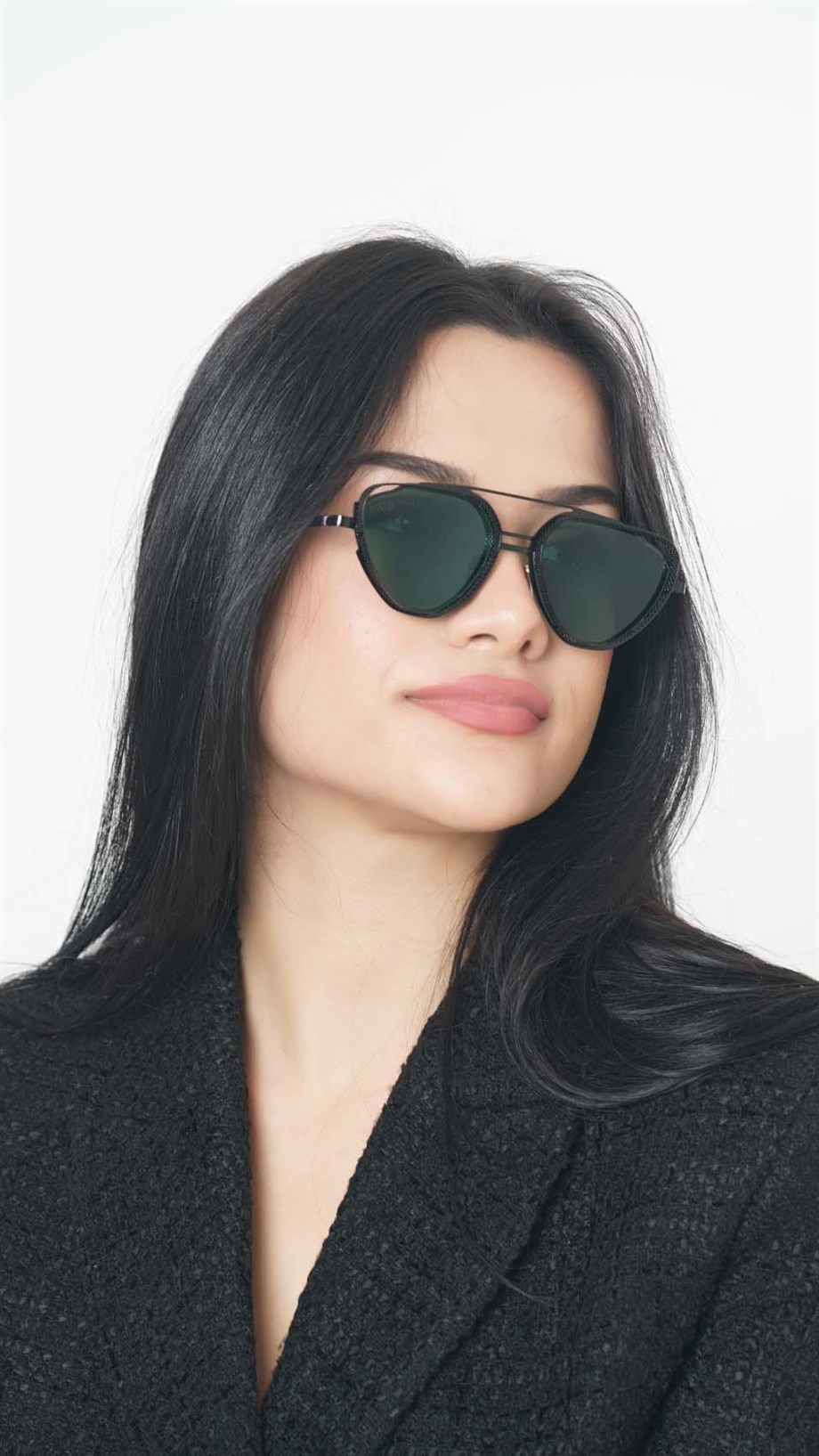 Angel Eyes Yeşil Geometrik Çerçeve Unisex Güneş Gözlüğü B4940