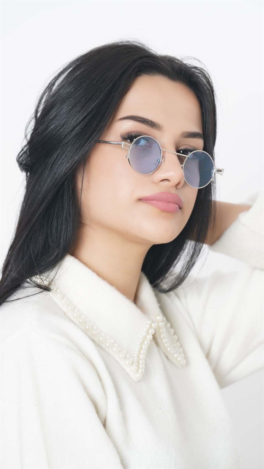 Angel Eyes Yuvarlak Mavi Unisex Güneş Gözlüğü YW-9030A