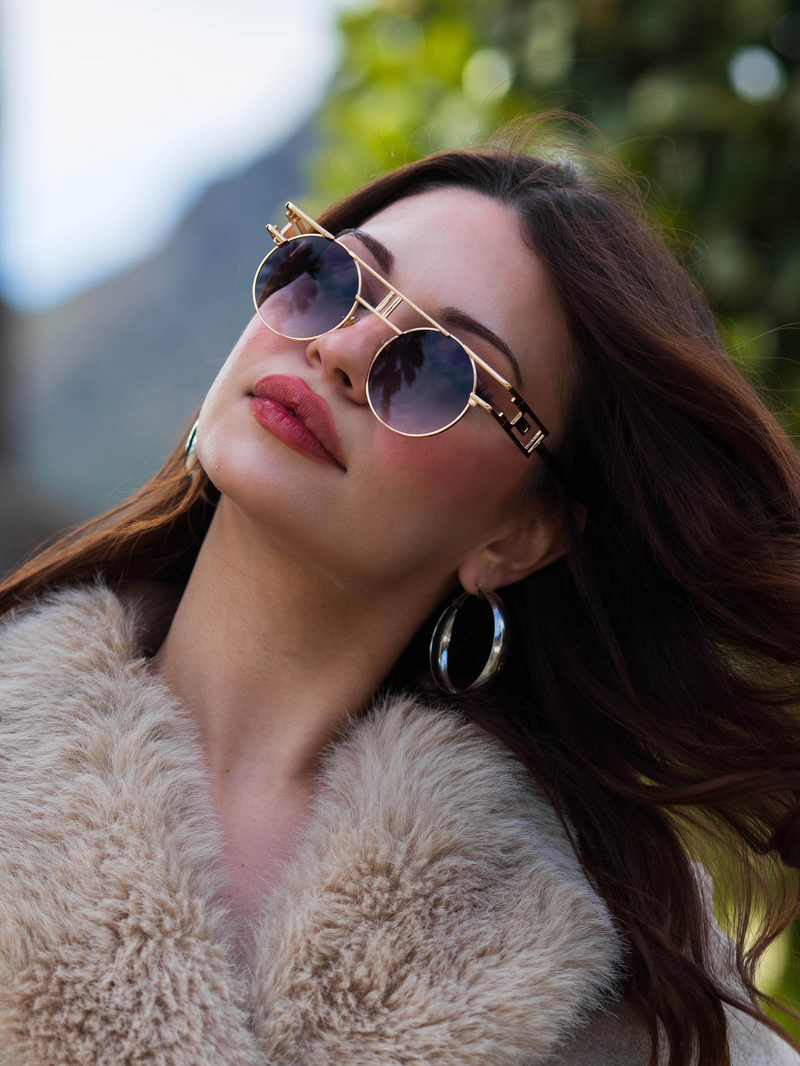 Angel Eyes Yuvarlak Siyah Unisex Güneş Gözlüğü YW-8816J