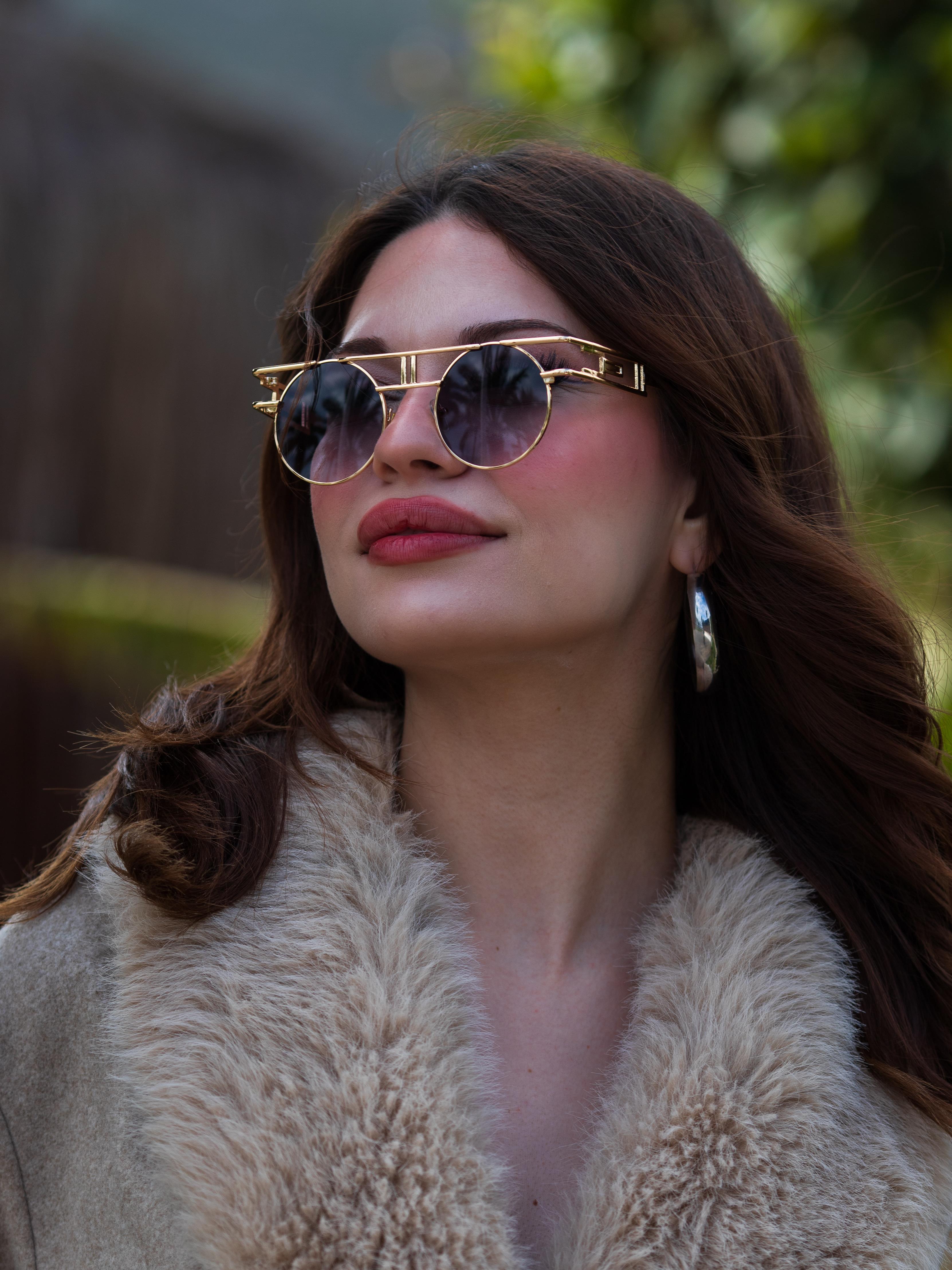Angel Eyes Yuvarlak Siyah Unisex Güneş Gözlüğü YW-8816J