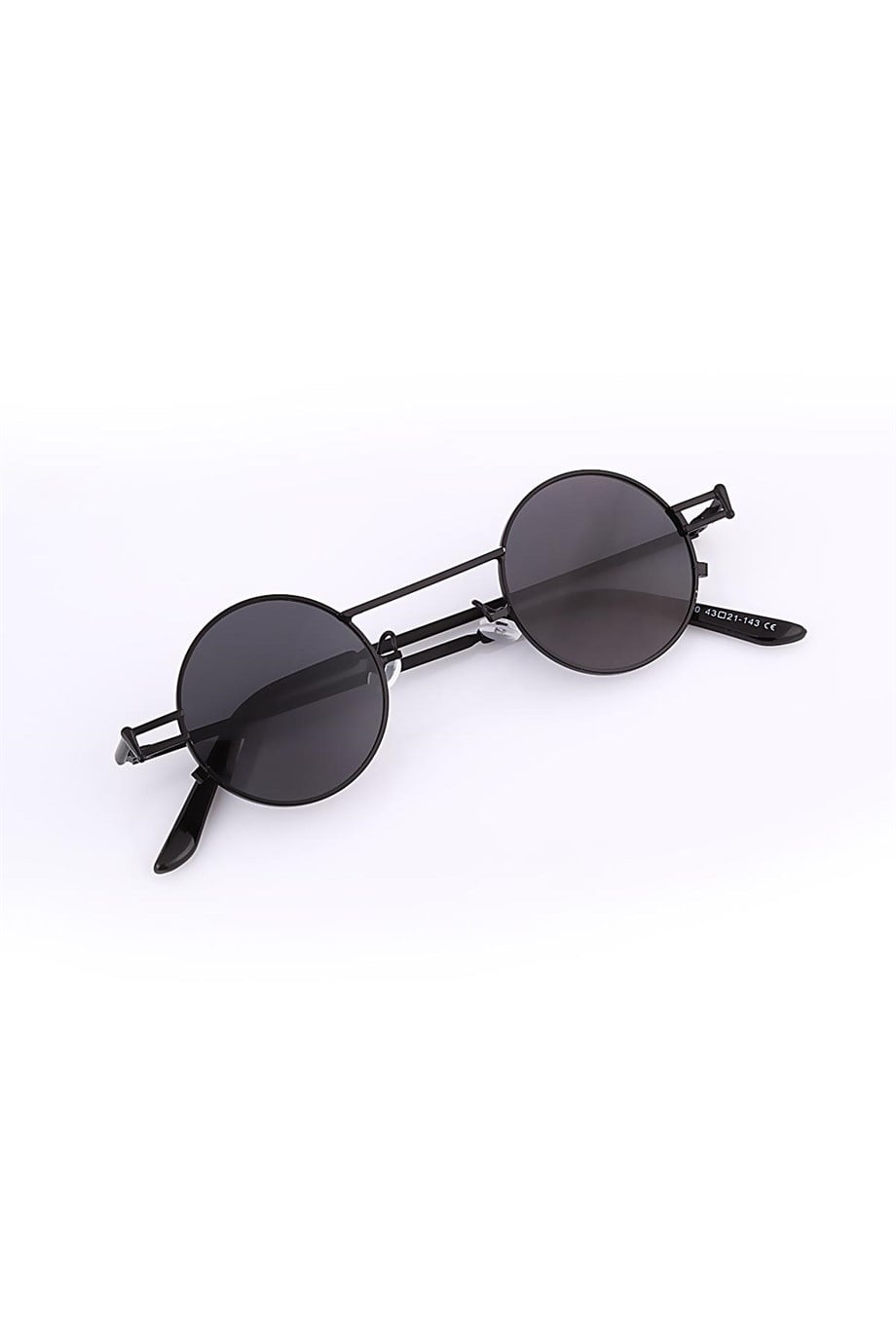 Angel Eyes Yuvarlak Siyah Unisex Güneş Gözlüğü YW-9030B
