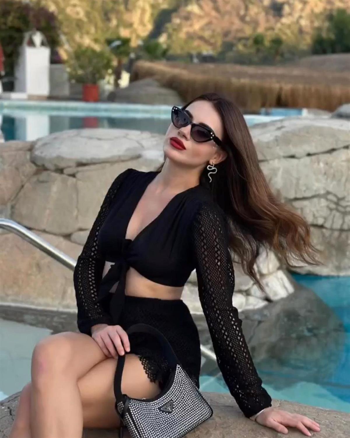 Cat Eye Siyah Taşlı Kadın Güneş Gözlüğü B4055