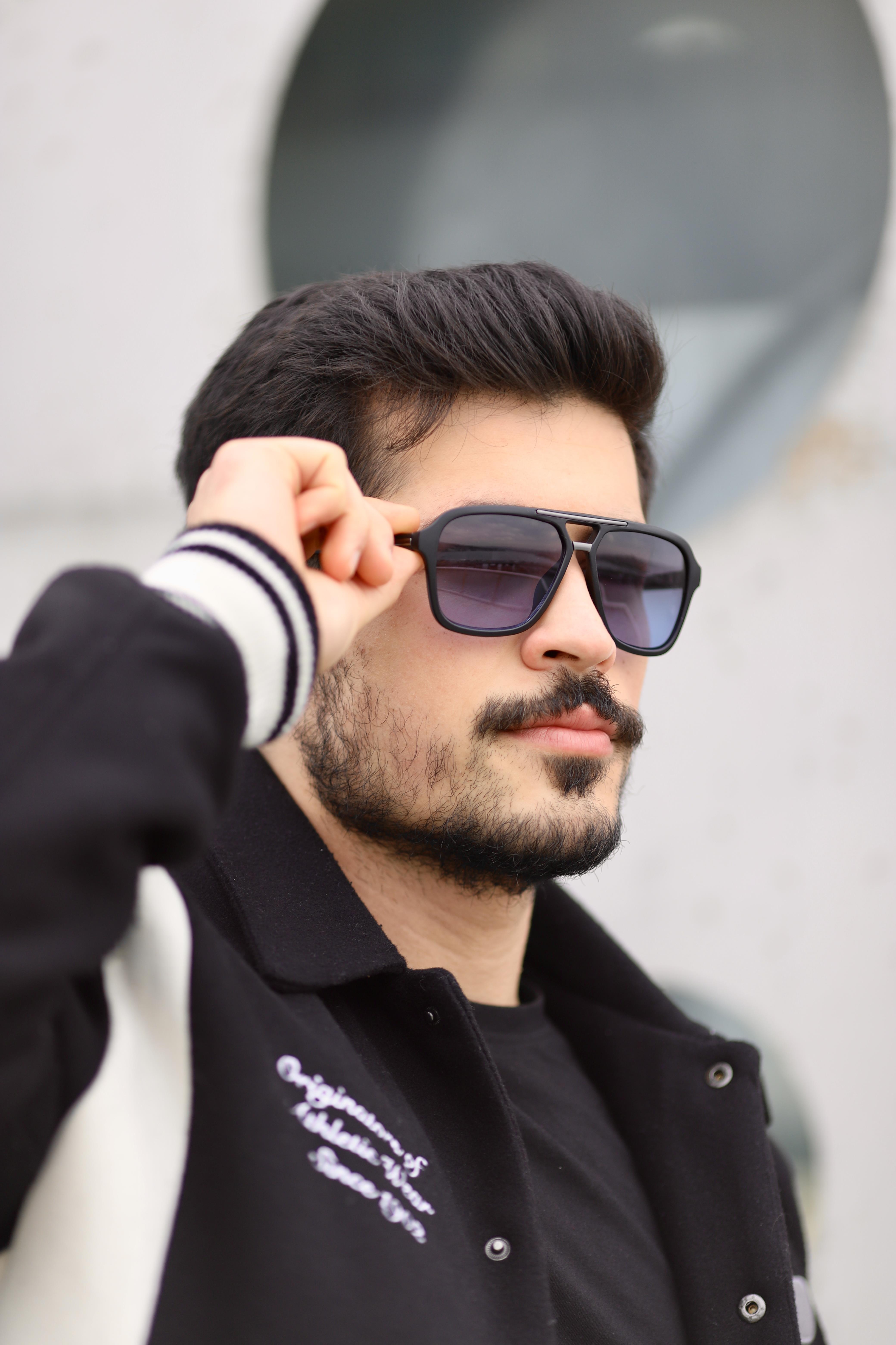 Dikdörtgen Lacivert Çerçeve Lacivert Cam Kadın Erkek Güneş Gözlüğü