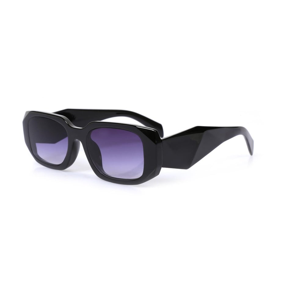 Dikdörtgen Siyah Çerçeveli Unisex Güneş Gözlüğü PR-8801C8