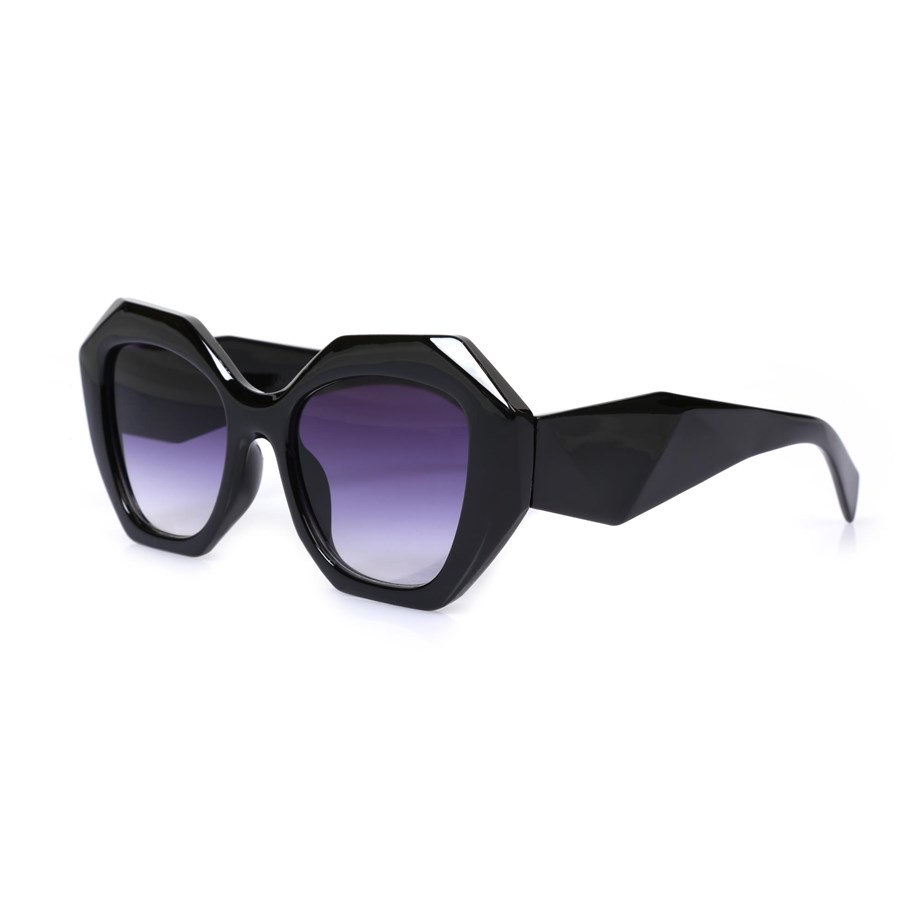 Dikdörtgen Siyah Çerçeveli Unisex Güneş Gözlüğü PR-8802C8