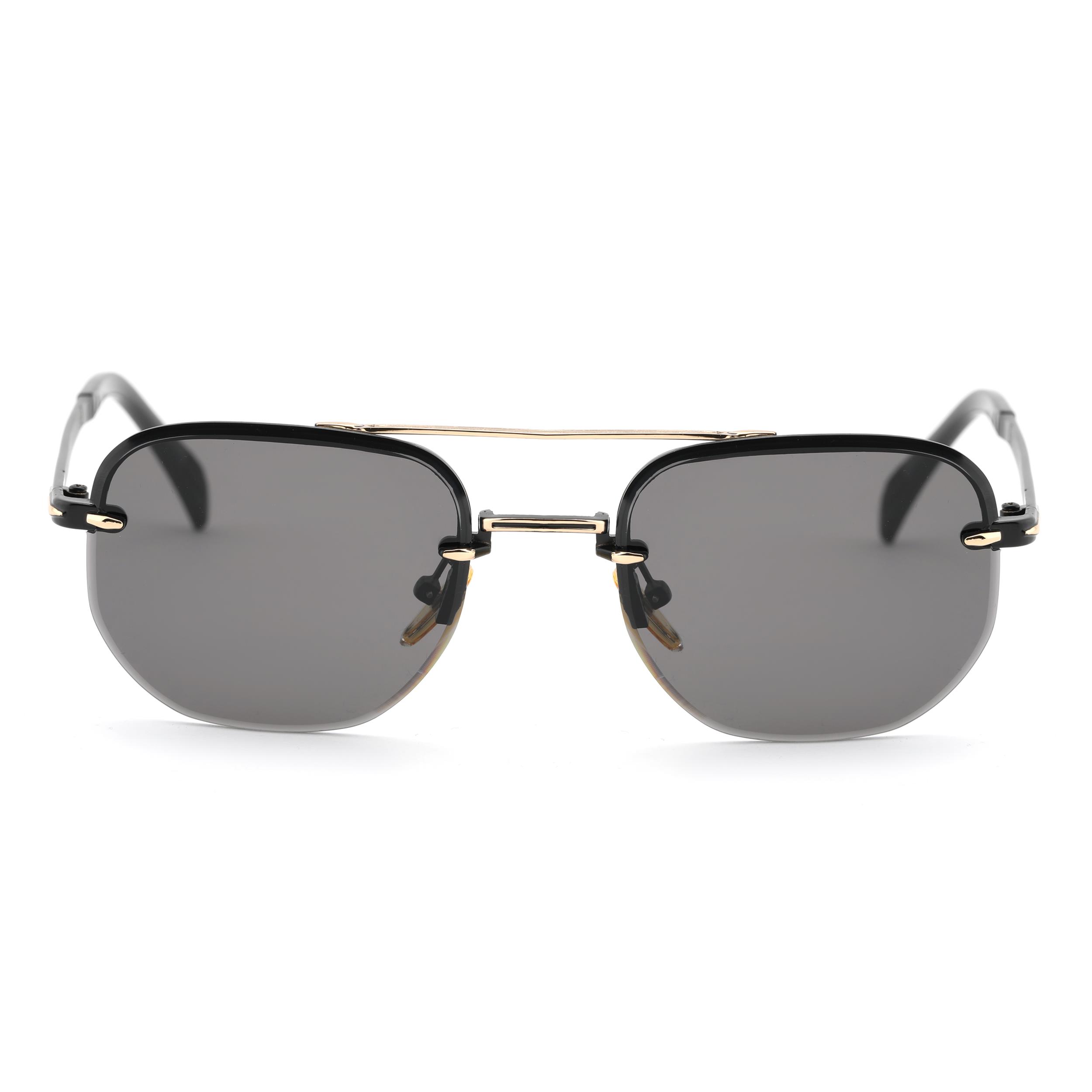 Dikdörtgen Tasarım Gold Siyah Metal Çerçeve Siyah Cam Unisex Güneş Gözlüğü DB1078/S David Bckhm