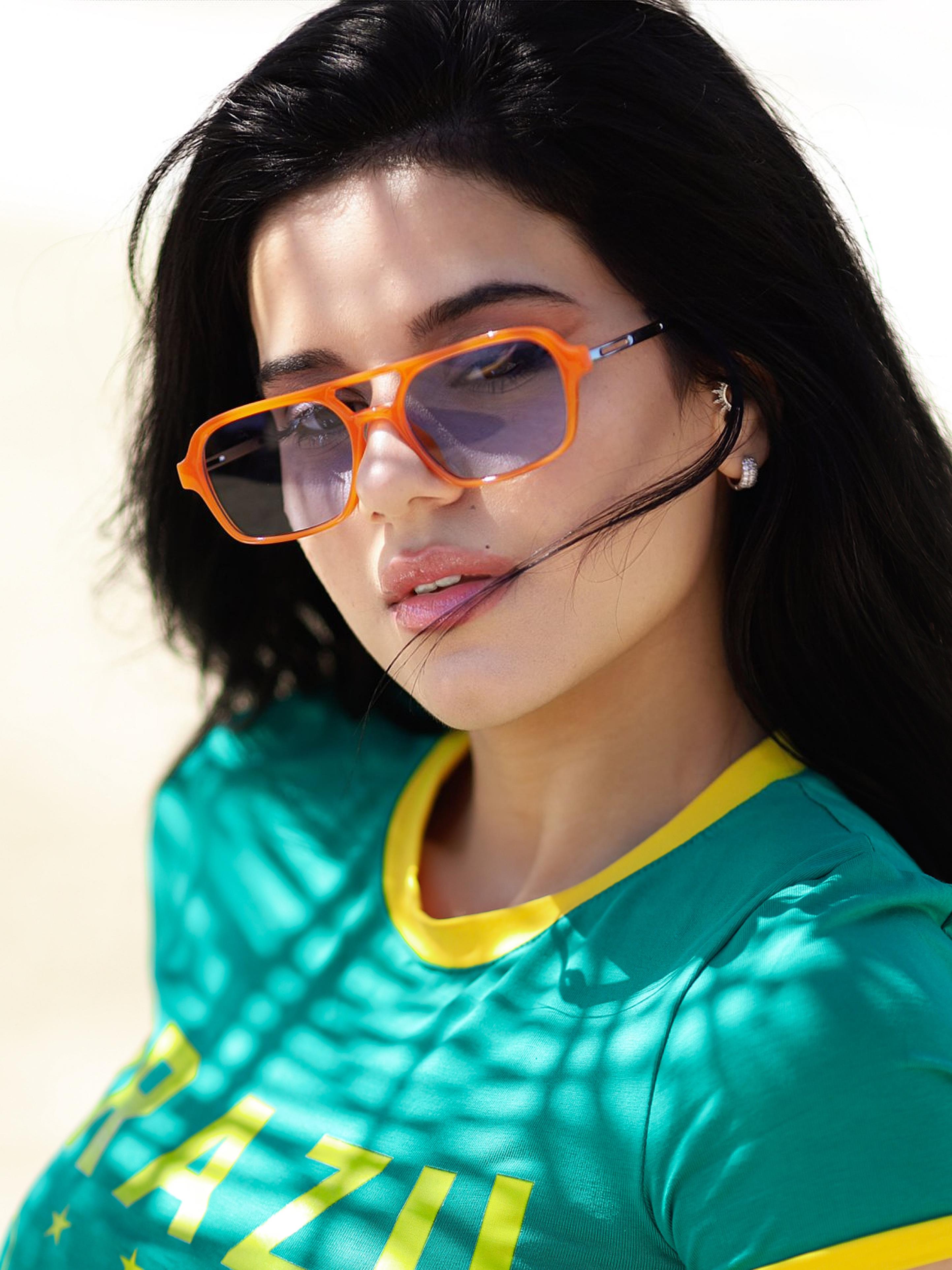 Dikdörtgen Turuncu Unisex Güneş Gözlüğü AE-GM2022C4